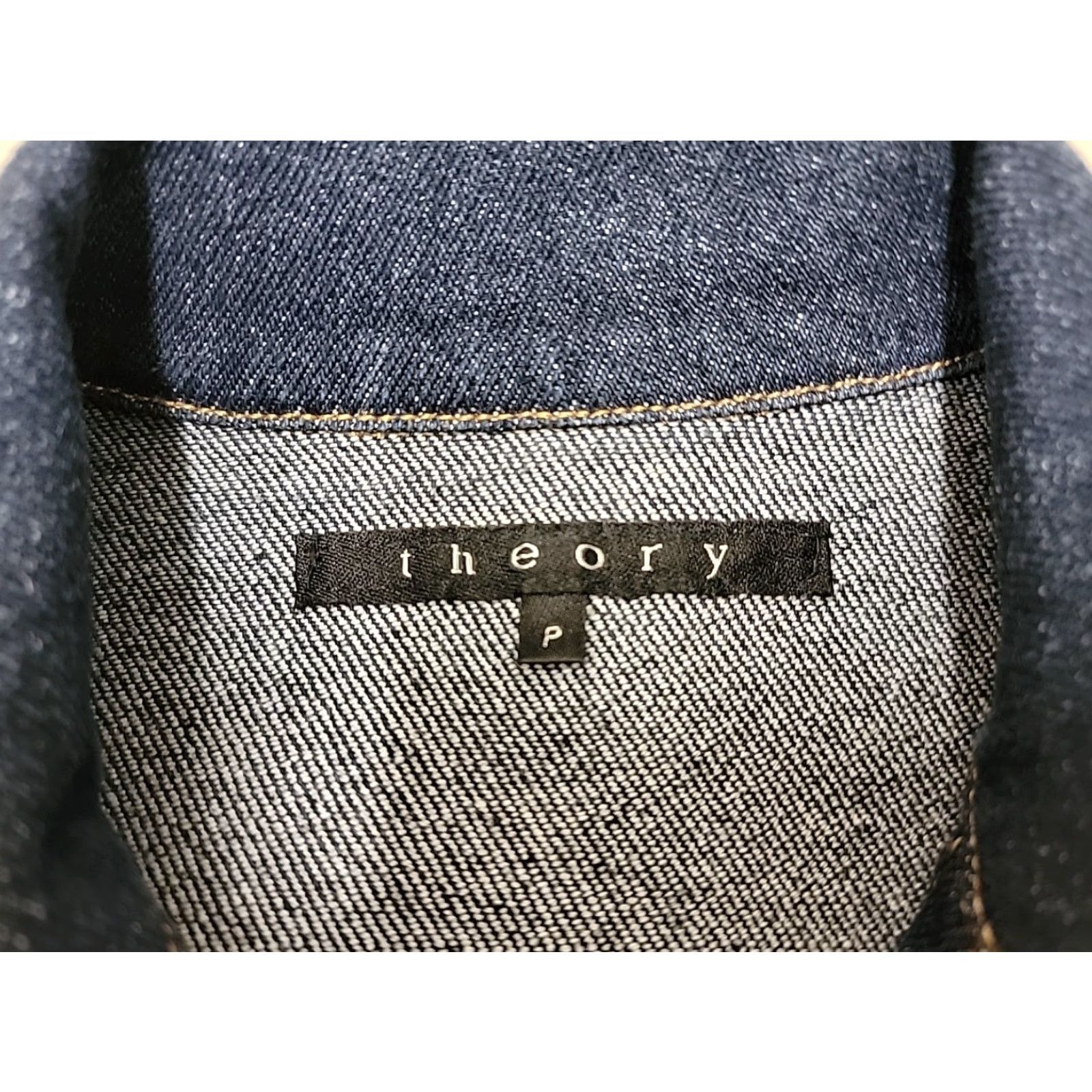 Theory VINTAGE Theory Denim Jacket Womens Size P Dark Wash Jacket Women Regular Blue Denim Size S / US 4 / IT 40 - 7 Thumbnail