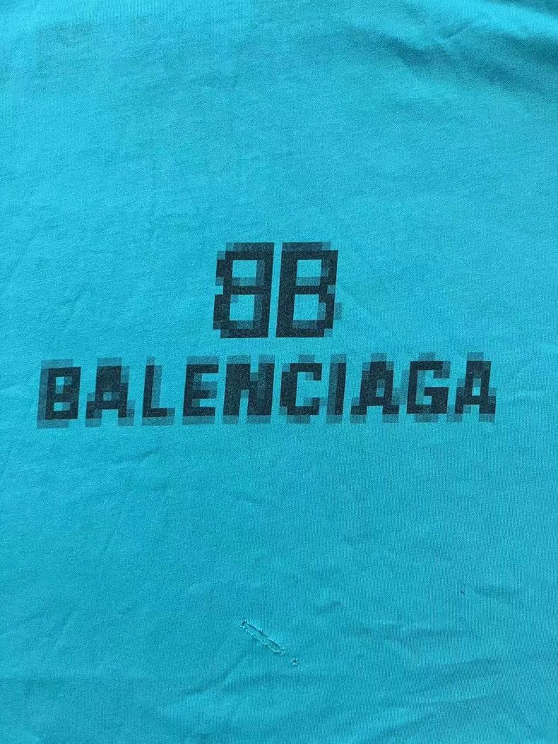 Balenciaga Balenciaga Mosaic Blur Logo BB Letters Loose Ripped Worn S Size US M / EU 48-50 / 2 - 3 Thumbnail