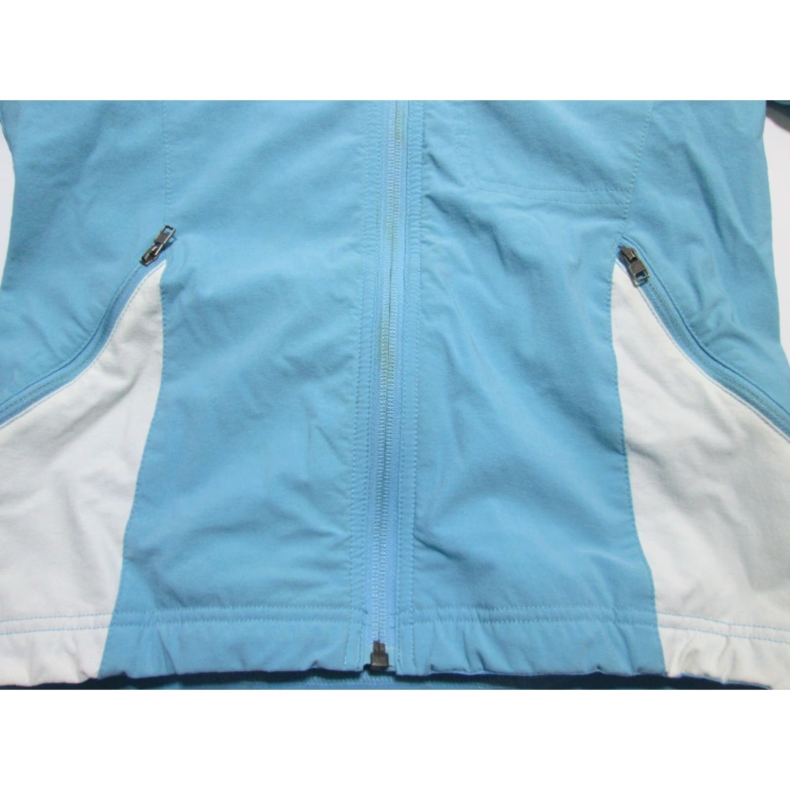 Nike Nike Womens Track Jacket XS Light Blue Hooded Zip Pockets Solid Active Outerwear Size XS / US 0-2 / IT 36-38 - 3 Thumbnail