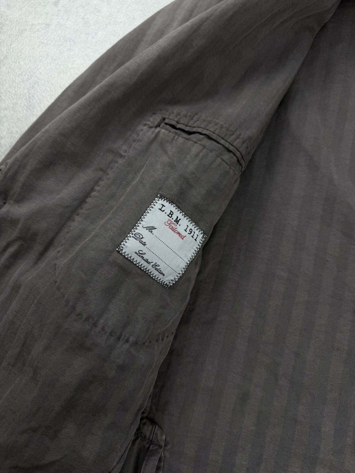 L.B.M. 1911 L.B.M. 1911 Blazer Jacket Italy Herringbone Cotton Size 50 Size 40R - 9 Thumbnail