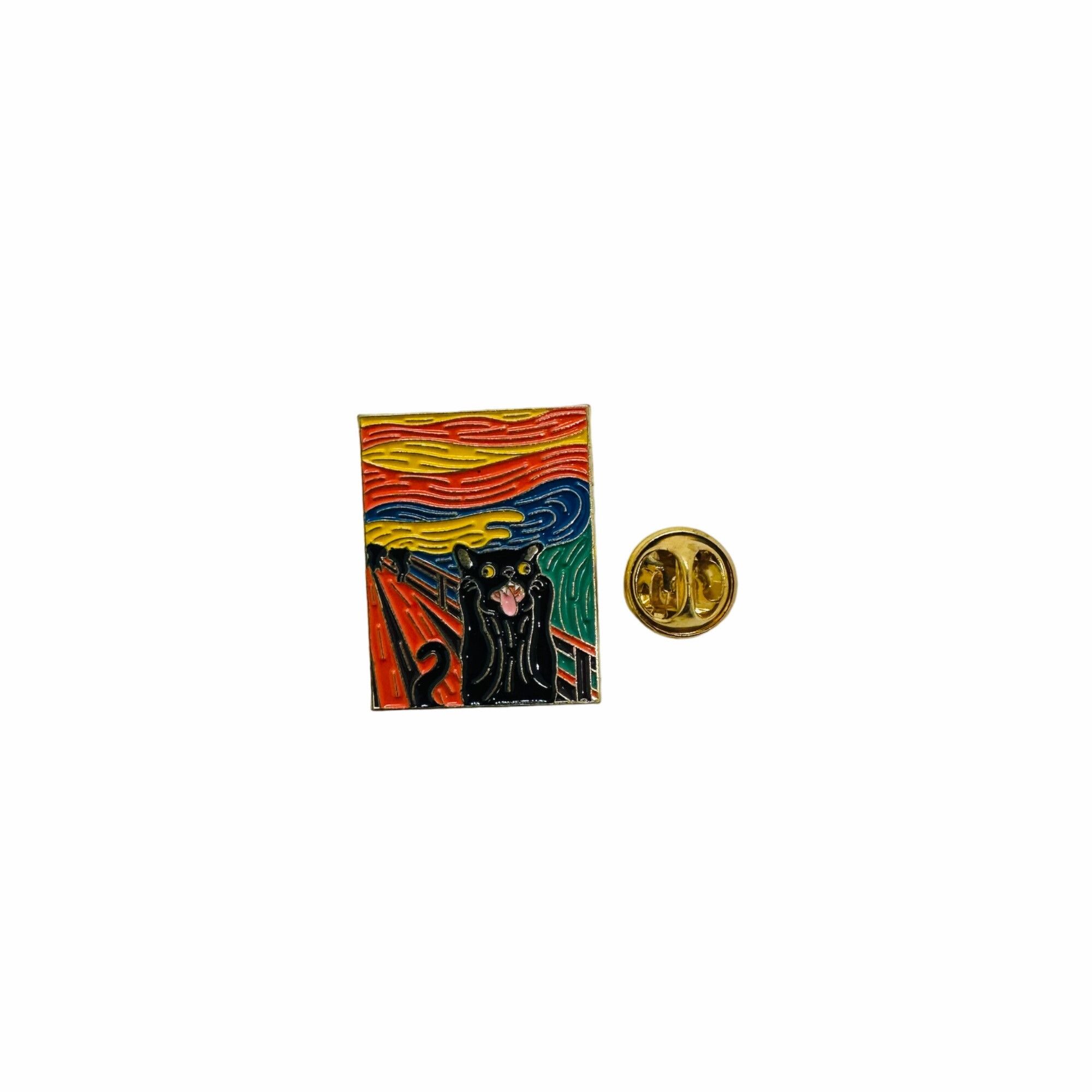 Other 🤩Enamel Lapel Pins Oz Scream black Cat Cute Black Cat Van G Size ONE SIZE - 5 Thumbnail