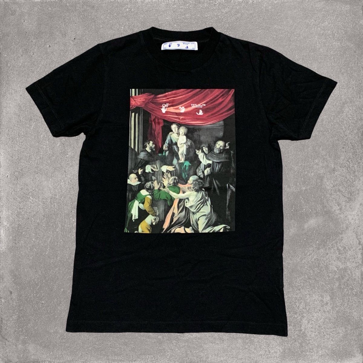 Off-White Off White Small Caravaggio Arrows Black Tee Virgil Abloh Size US S / EU 44-46 / 1 - 1 Thumbnail