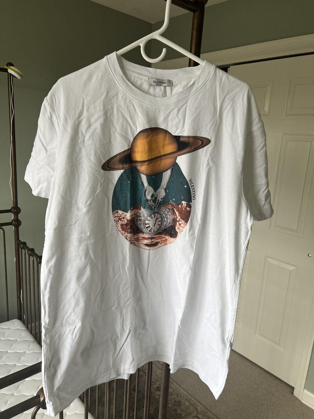 Image of White Valentino Graphic T Shirt Size Xl, Men's