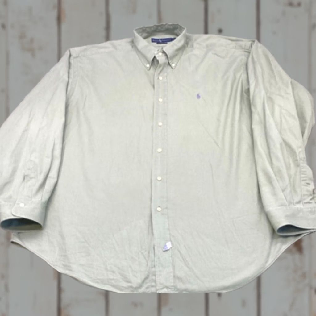 Ralph Lauren Ralph Lauren Shirt Men XL Green Long Sleeve Button-Down 100% Cotton Dress Shirt Size US XL / EU 56 / 4 - 1 Thumbnail