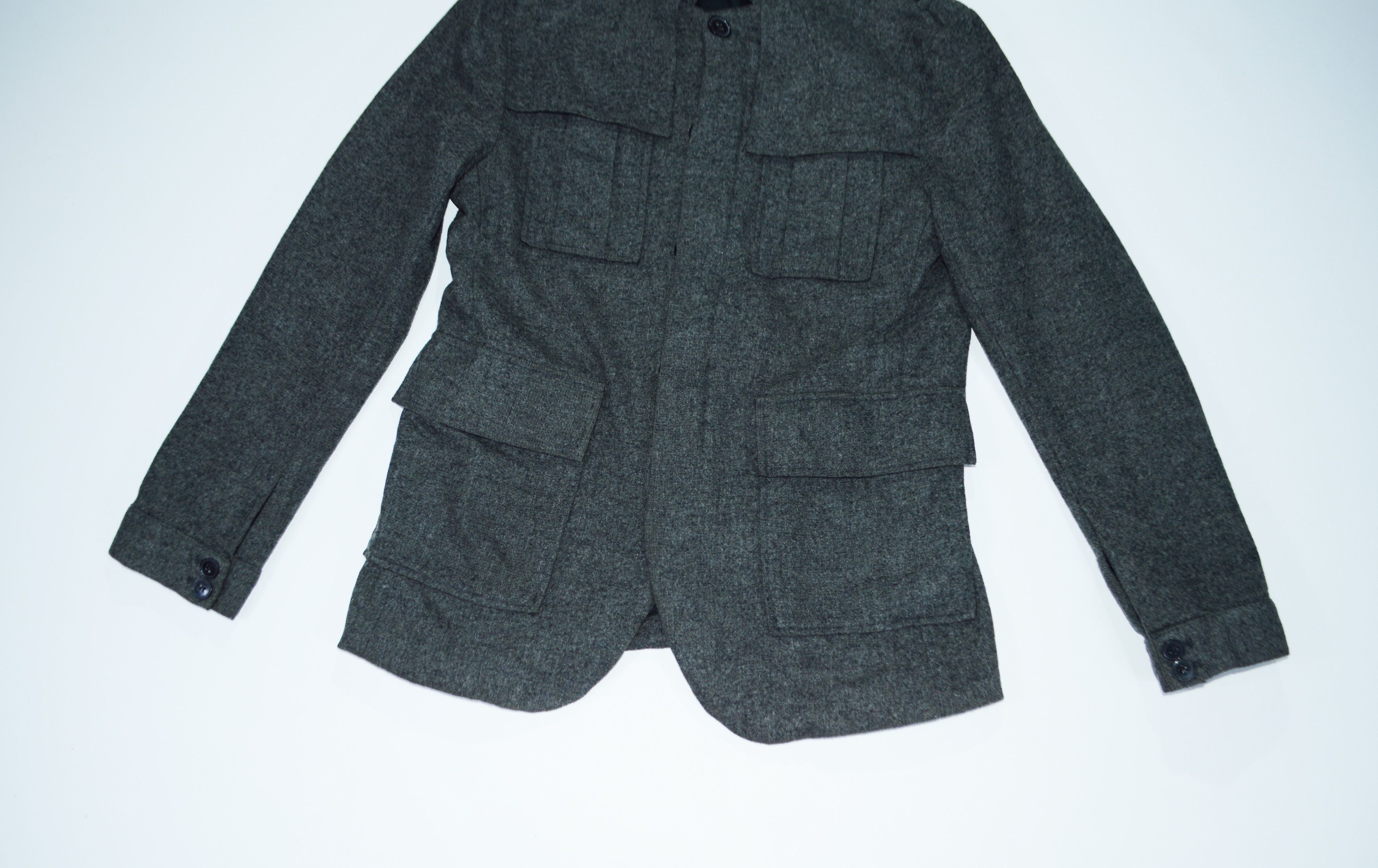 Allsaints Allsaints Berkoff Gray Wool Nylon Jacket Size M Size US M / EU 48-50 / 2 - 3 Thumbnail