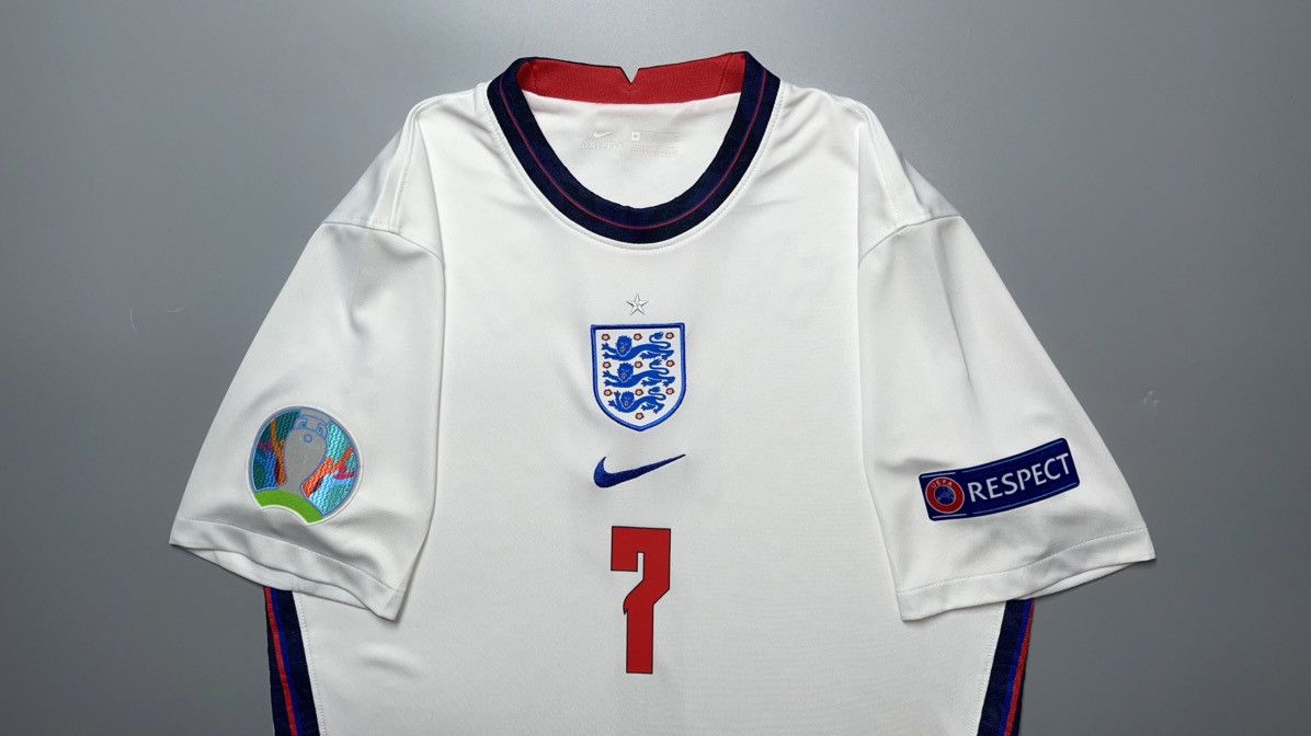 Nike ENGLAND NIKE 2020 EURO FOOTBALL HOME JERSEY #7 GREALISH Size US M / EU 48-50 / 2 - 3 Thumbnail