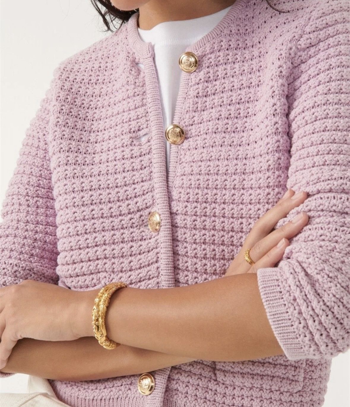 ba&sh BA&SH 1size BASH Gaspard Tweed Knitwear cardigan jacket Size S / US 4 / IT 40 - 4 Thumbnail