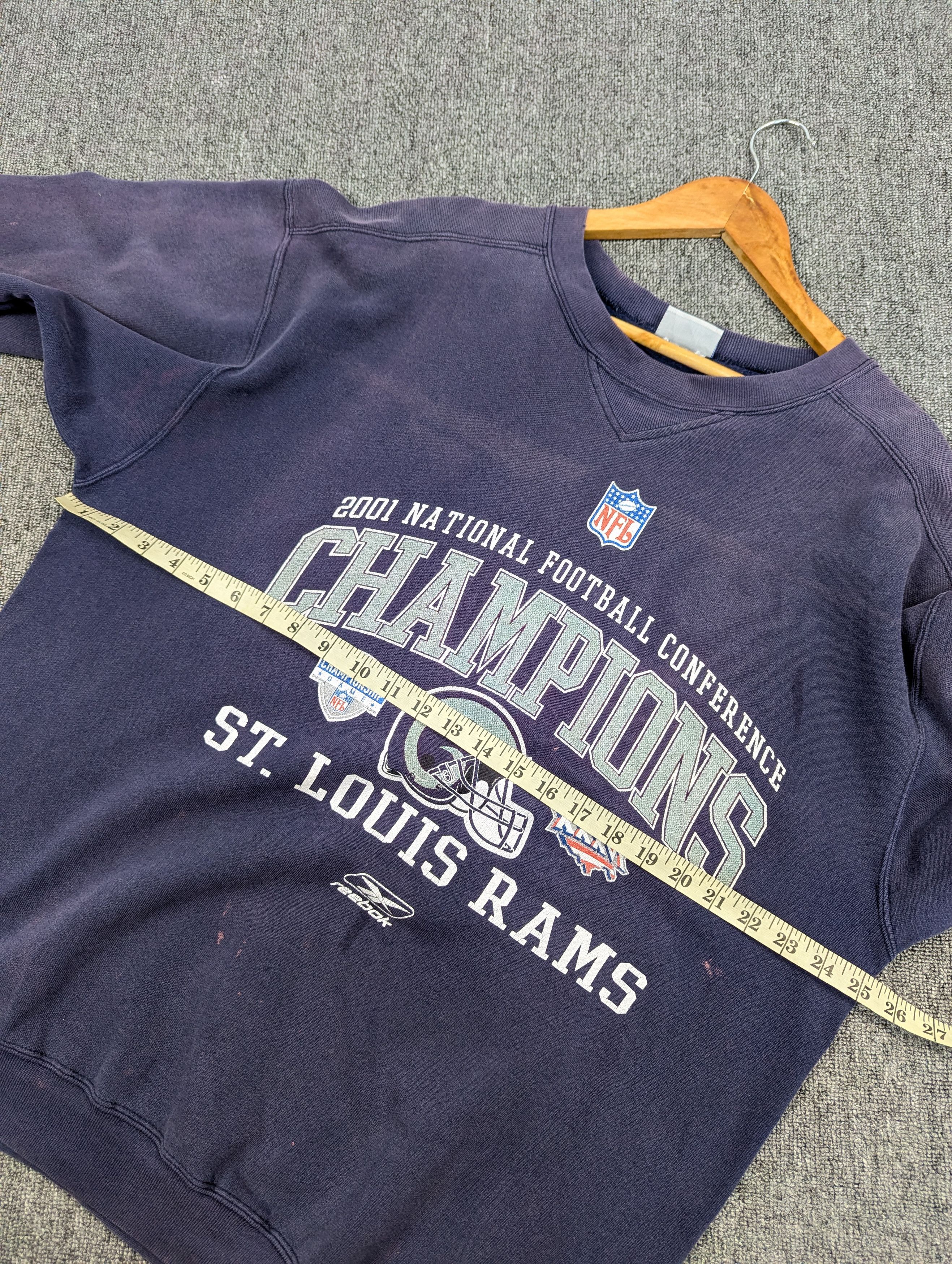 NFL Vintage Reebok NFL ST.Louis Ram Distressed Crewneck Size US L / EU 52-54 / 3 - 13 Thumbnail