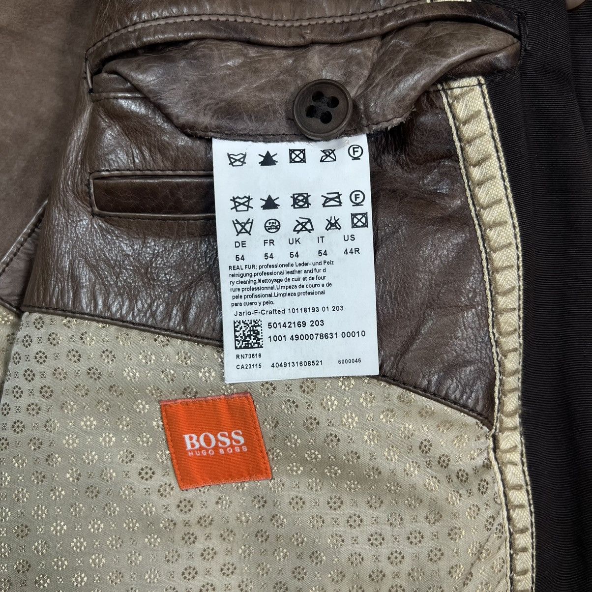 Hugo Boss HUGO BOSS Calfskin Leather Handcrafted Biker Jacket Rare Size US L / EU 52-54 / 3 - 17 Thumbnail
