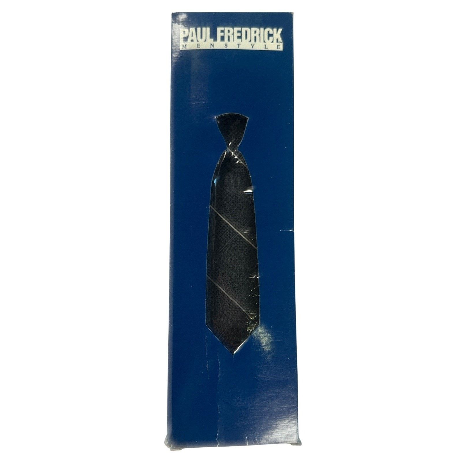 Paul Fredrick Paul Fredrick Silk Tie Charcoal Gray Woven Pattern Formal Size ONE SIZE - 6 Thumbnail