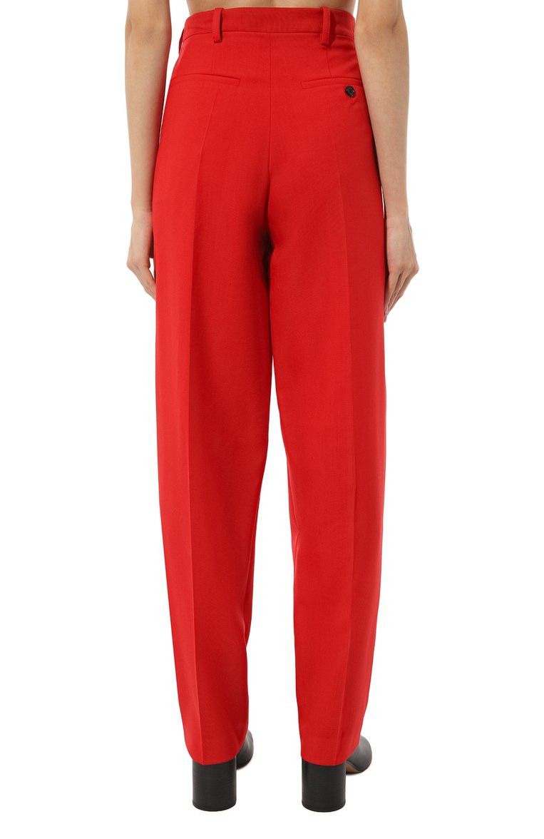 Marni MARNI red pleated front wool straight pants trousers 6 42 Size 28" / US 6 / IT 42 - 4 Thumbnail