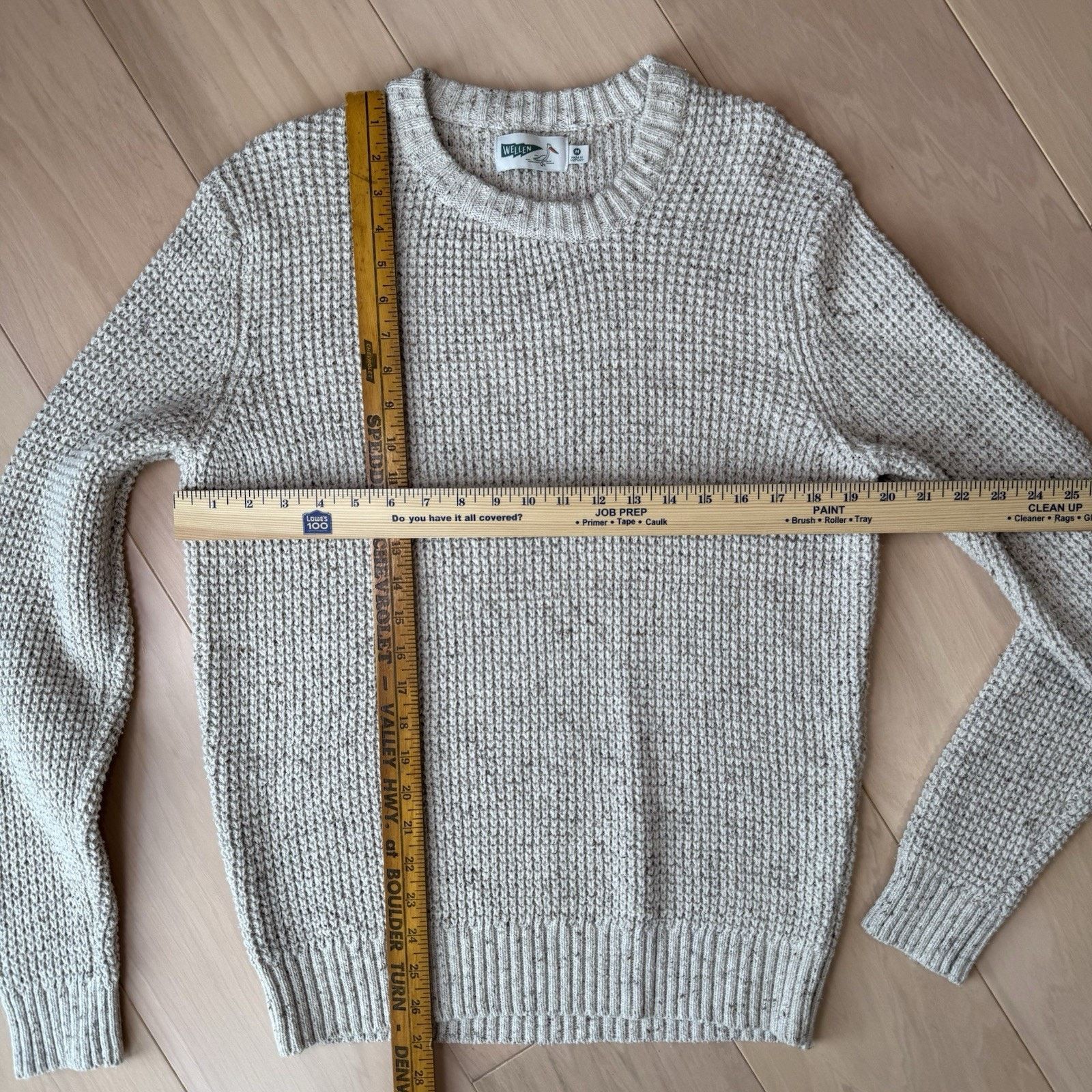 Other Wellen Recycled Cotton Headlands Sweater Medium Cream Size US M / EU 48-50 / 2 - 2 Thumbnail