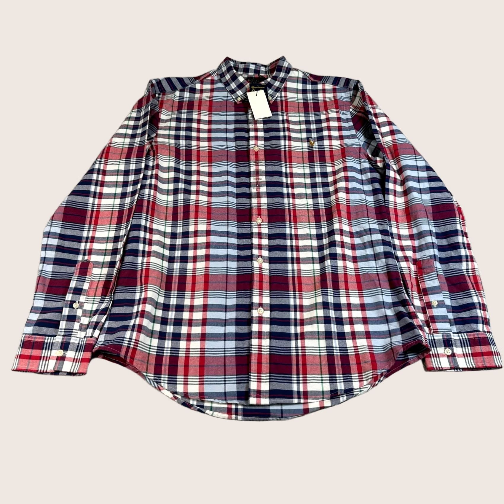 Polo Ralph Lauren Polo Ralph Lauren Shirt Men L Blue Plaid Long Sleeve Button Slim Fit Heritage Size US L / EU 52-54 / 3 - 1 Thumbnail