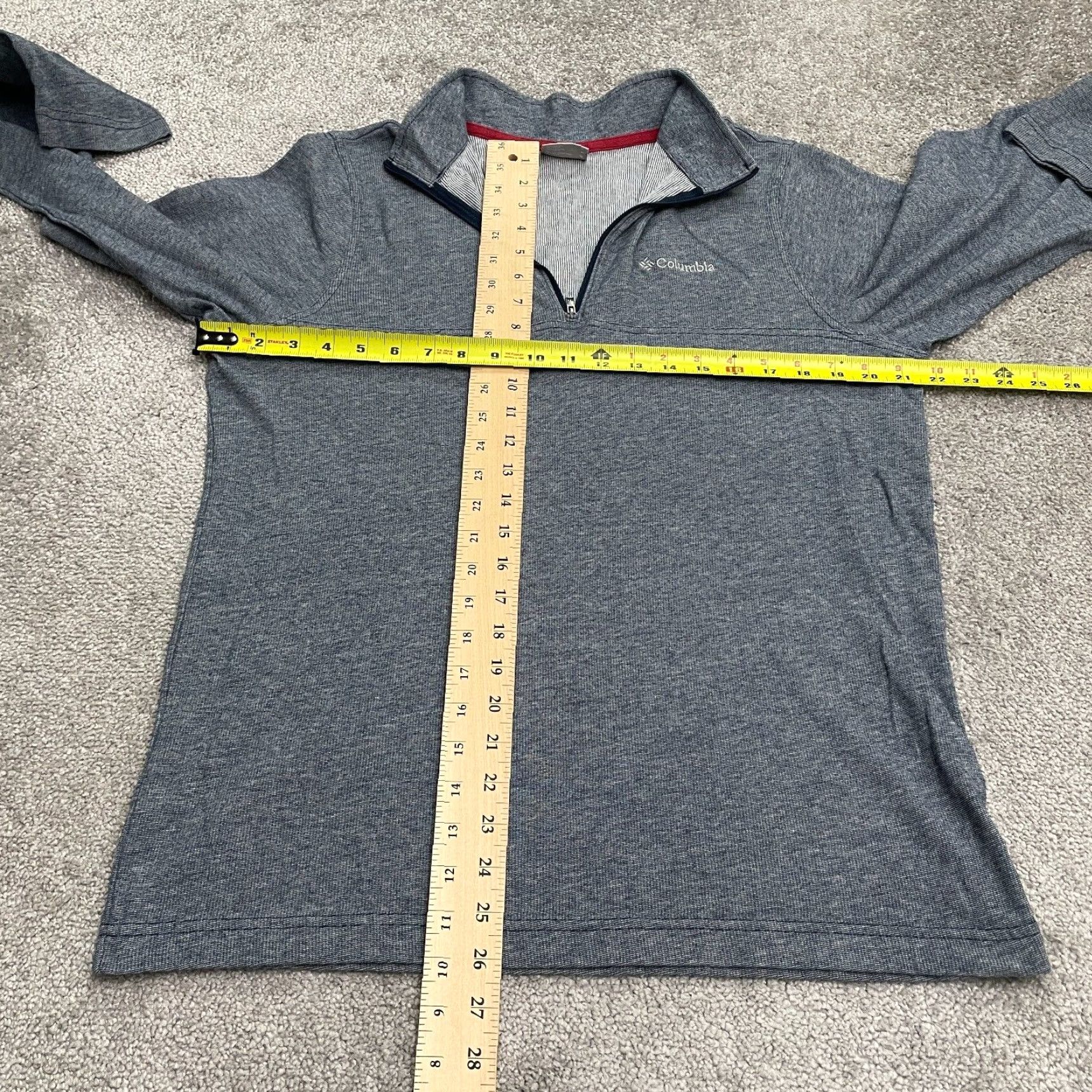 Vintage Columbia Sweatshirt Men Medium Gray 1/4 Zip Pullover Casual Outdoor All Seasons Mock Neck Long Sleeve Regular Fit Size US M / EU 48-50 / 2 - 7 Thumbnail