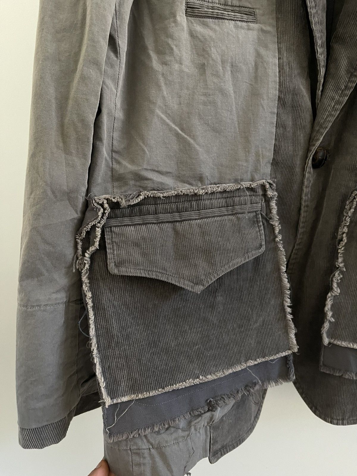 Maison MIHARA YASUHIRO Miharayasuhiro 00s Inside-Out Blazer With Corduroy Panels Size US M / EU 48-50 / 2 - 9 Thumbnail
