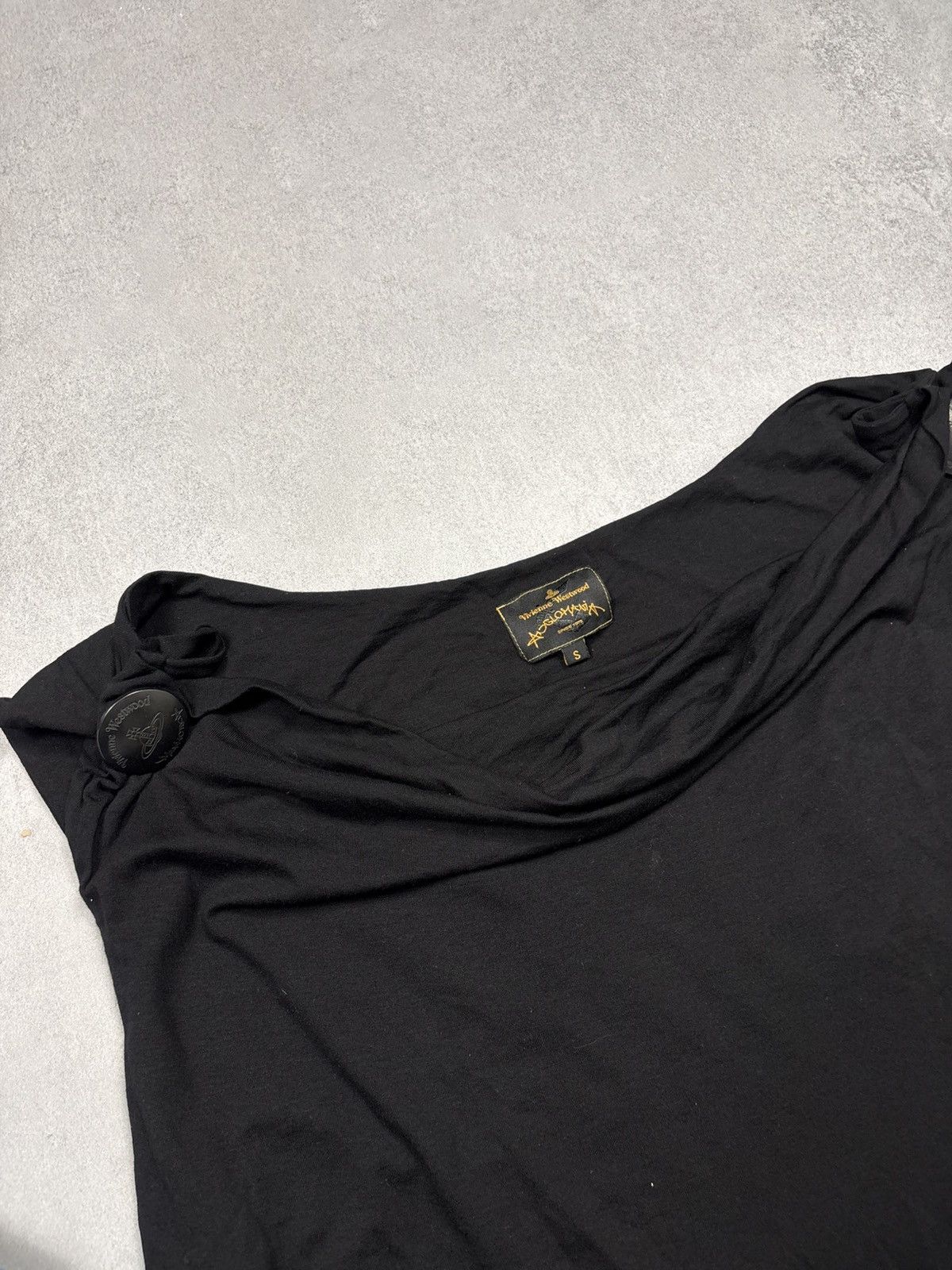 Vivienne Westwood Vivienne Westwood Anglomania Black Draped Button Dress Italy Size S / US 4 / IT 40 - 6 Thumbnail