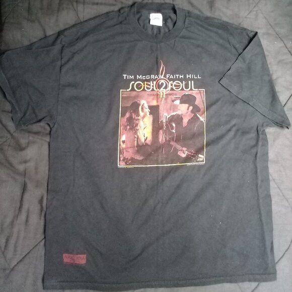Band Tees Vintage Faith Hill Tim McGraw Soul 2 Soul Tour 2 '06 T-Shirt Size US XL / EU 56 / 4 - 2 Thumbnail