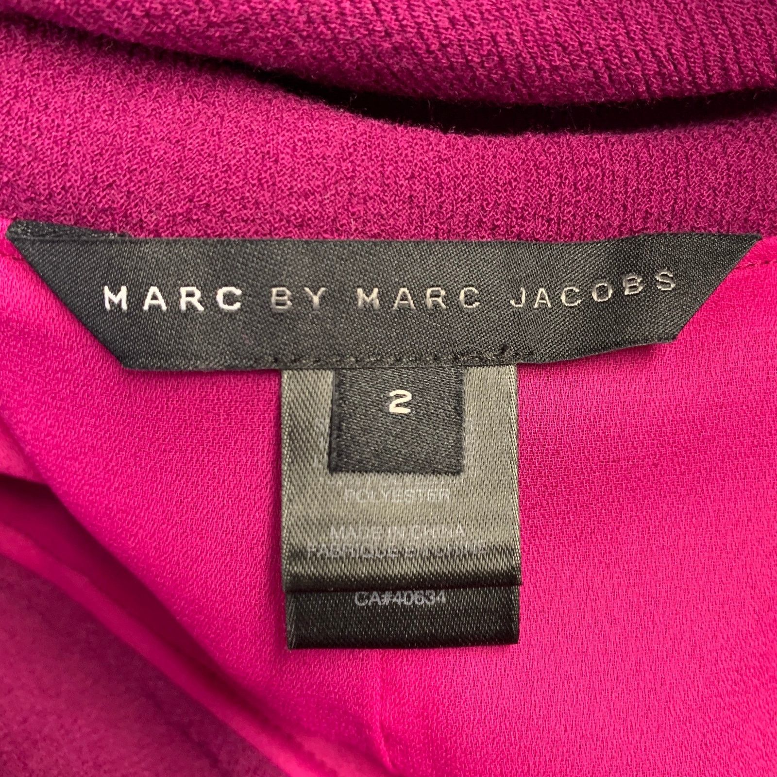 Marc by Marc Jacobs Size 2 Purple Wool Short Sleeve Raw Edge Dress Size XS / US 0-2 / IT 36-38 - 5 Thumbnail