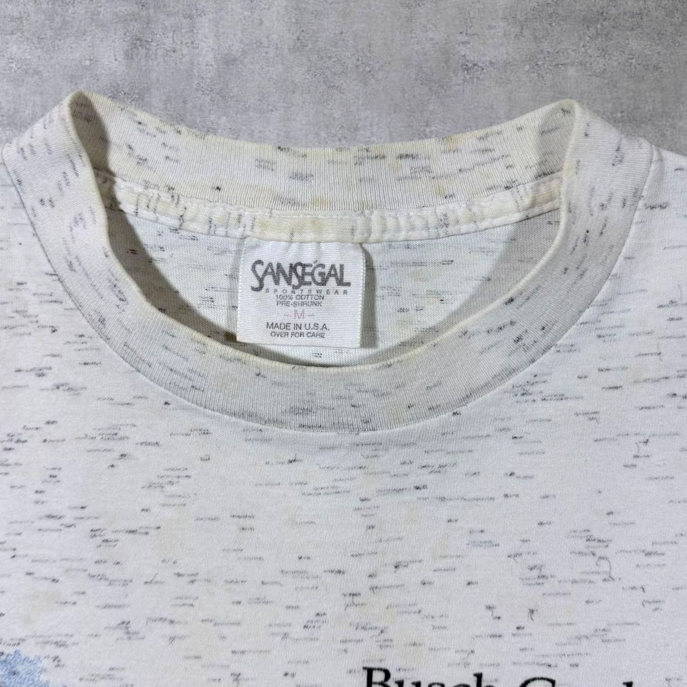 Vintage Vintage San Segal Busch Gardens Tourist Wildlife Graphic Grey T-Shirt S M Mens Regular 100% Cotton USA Front Graphic 1990s Size US M / EU 48-50 / 2 - 4 Thumbnail