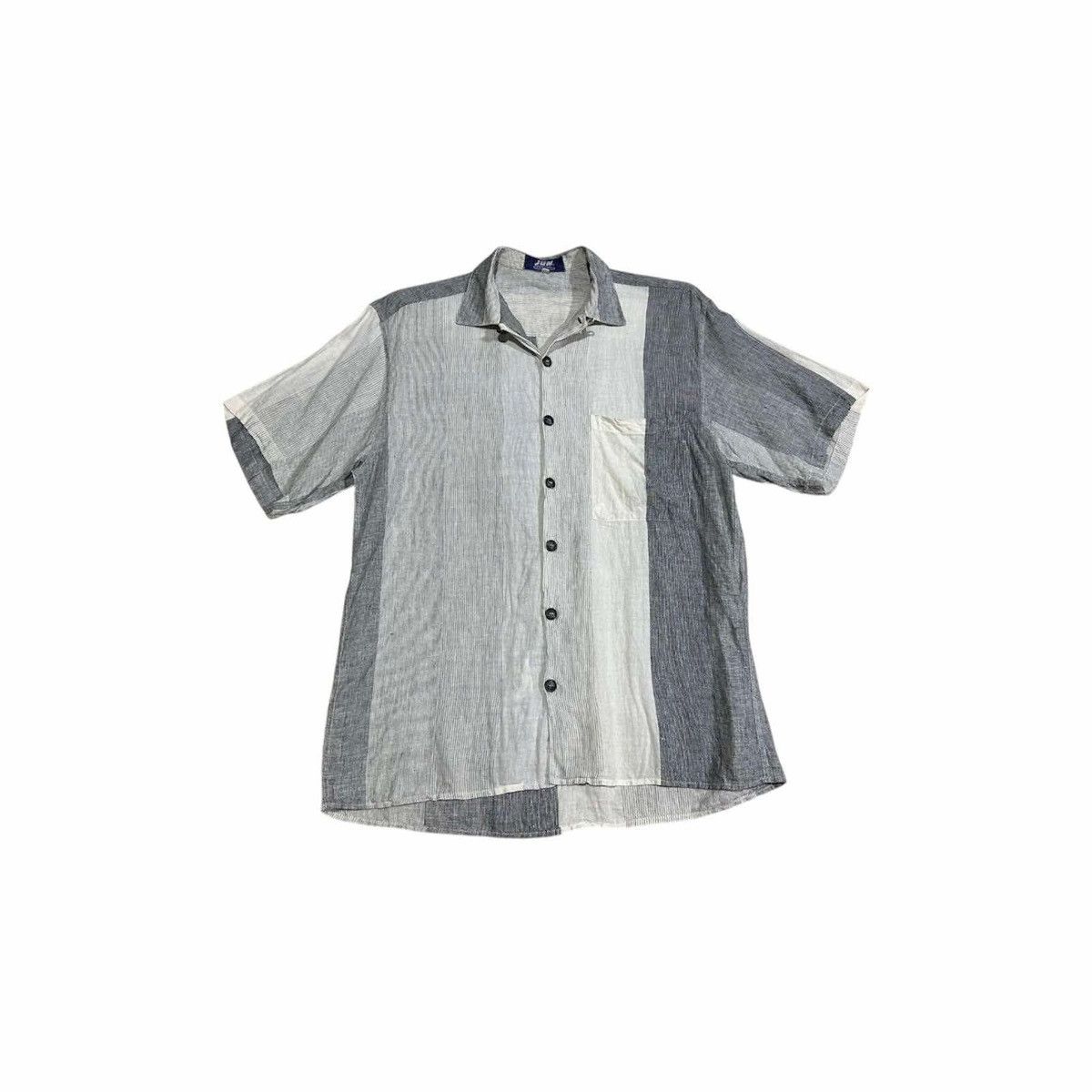 JUN MEN × Japanese Brand × Yohji Yamamoto 🔥Rare Vintage Jun Men Import Linen Shirt Made In Italy Size US M / EU 48-50 / 2 - 1 Thumbnail