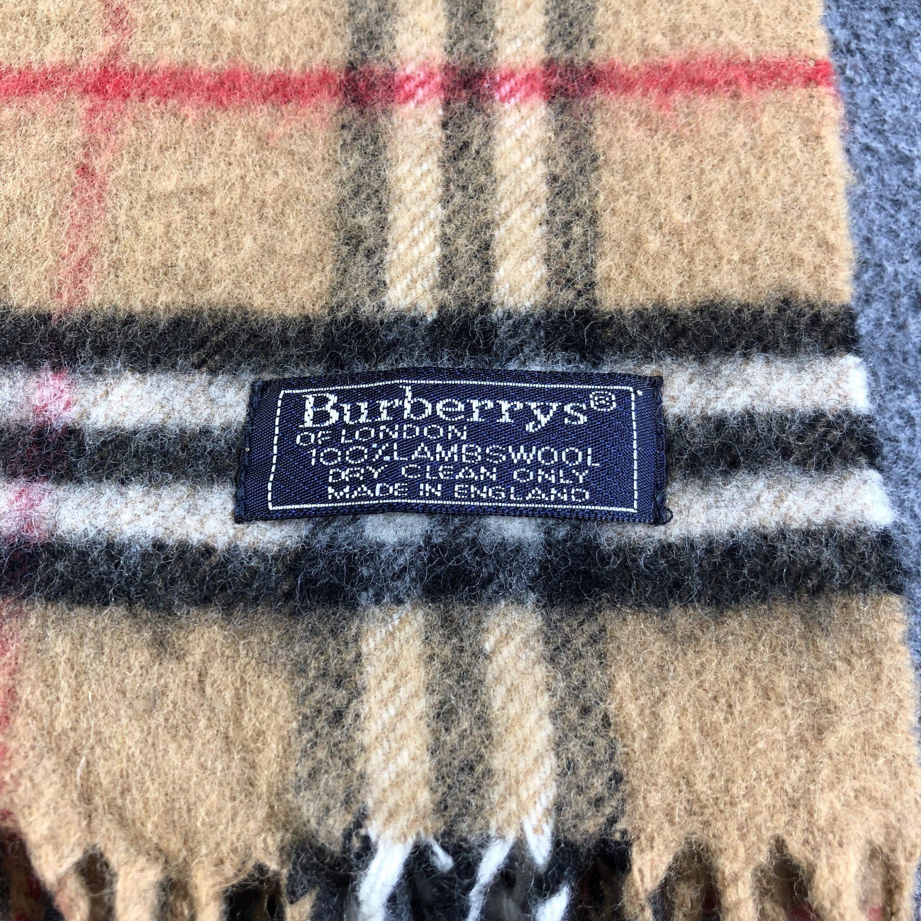 Burberry Burberrys Nova Check Tan Wool Scarf Muffler V1325 Size ONE SIZE - 4 Thumbnail
