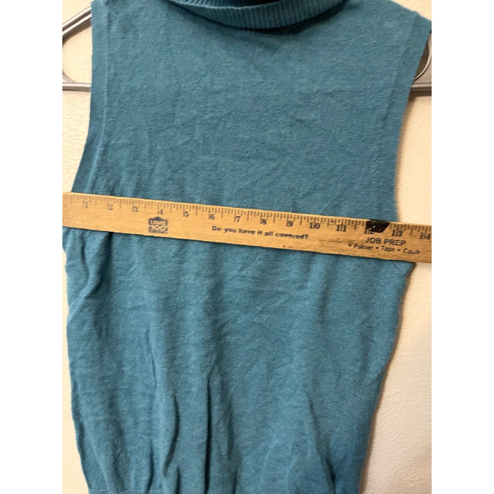 Old Navy VINTAGE Old Navy Womens Shirt Womens M Blue Sleeveless Turtleneck Knit Top 80s 90s Size M / US 6-8 / IT 42-44 - 5 Thumbnail