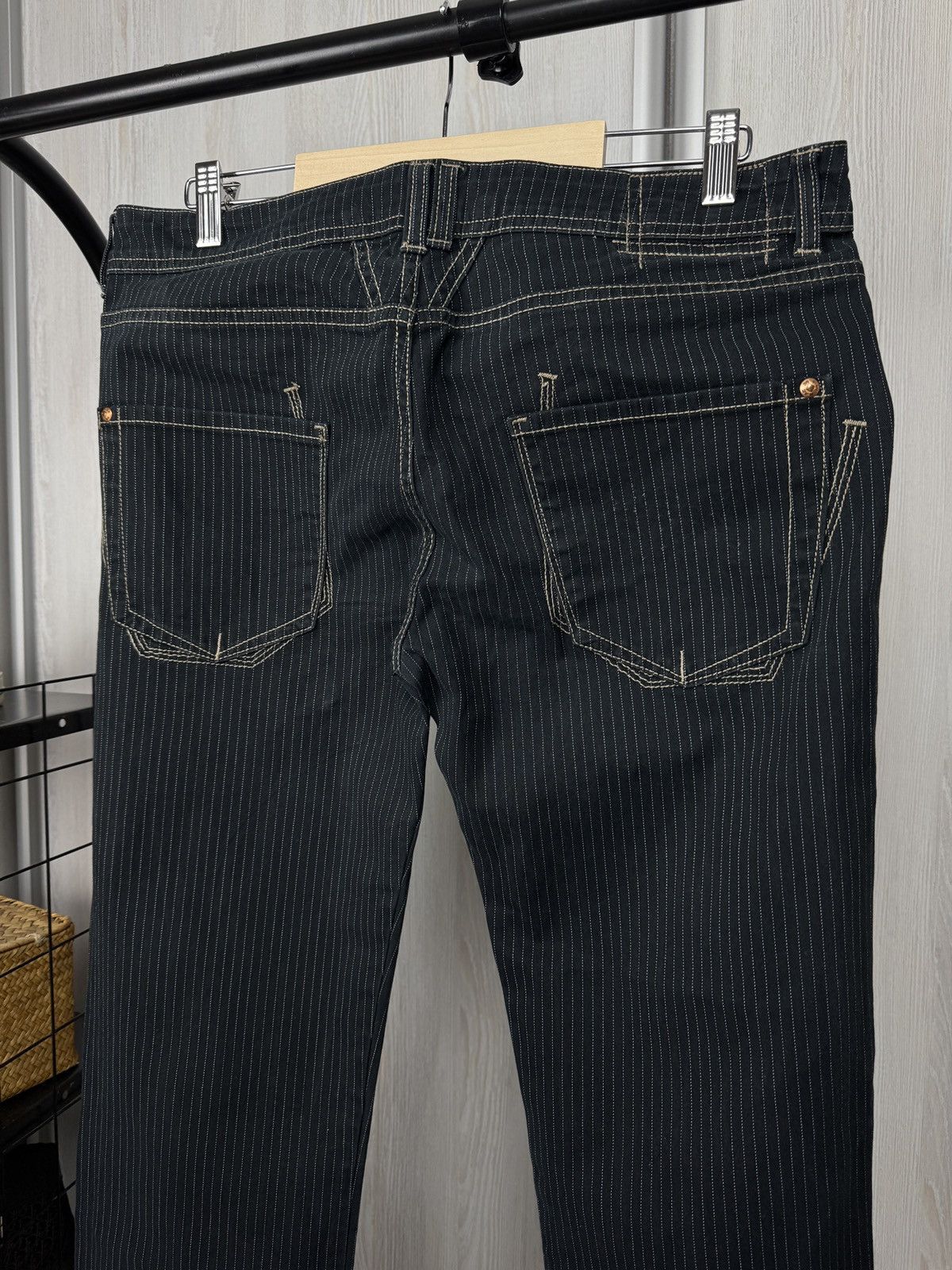 Marithe + Francois Girbaud Le Jean de Marithe Francois Girbaud blue striped pants Size US 34 / EU 50 - 8 Thumbnail