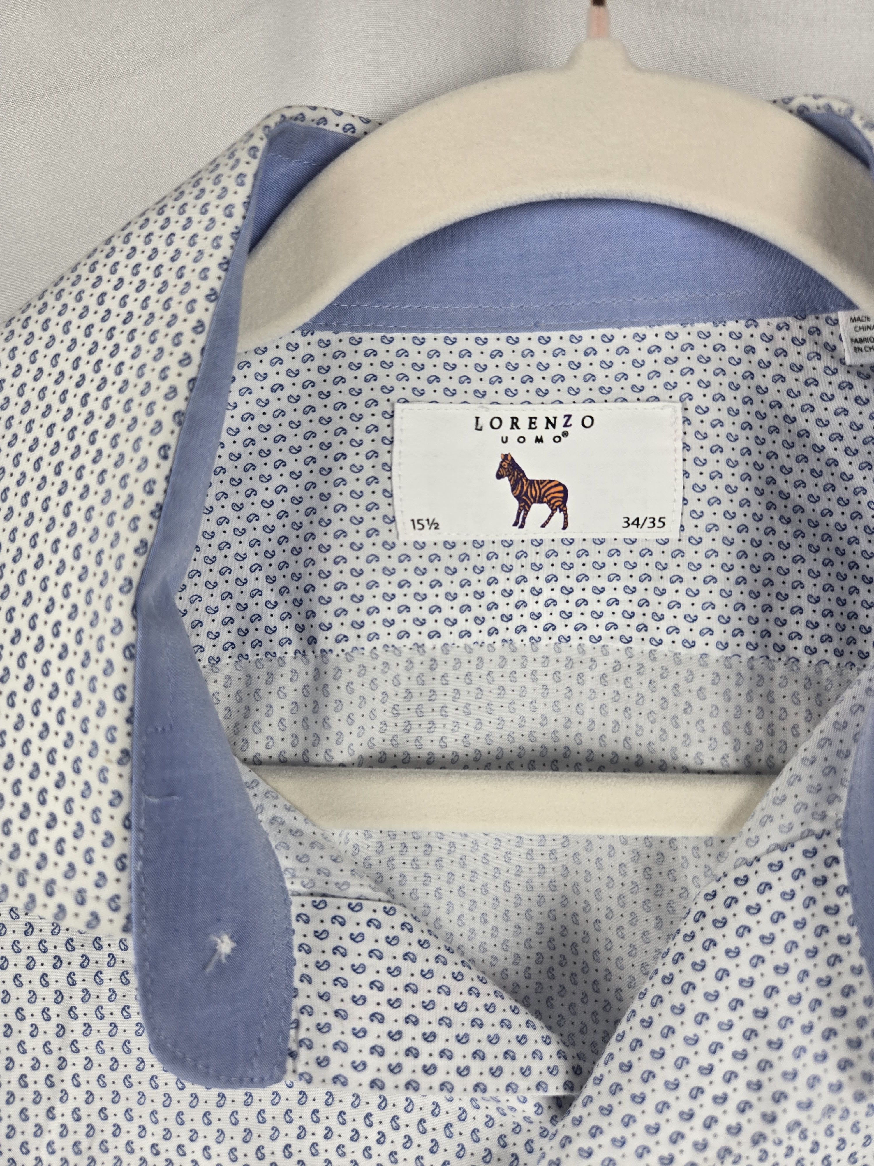 Lorenzo Uomo Lorenzo Uomo stylish micro-pattern long sleeve shirt Size US L / EU 52-54 / 3 - 4 Thumbnail