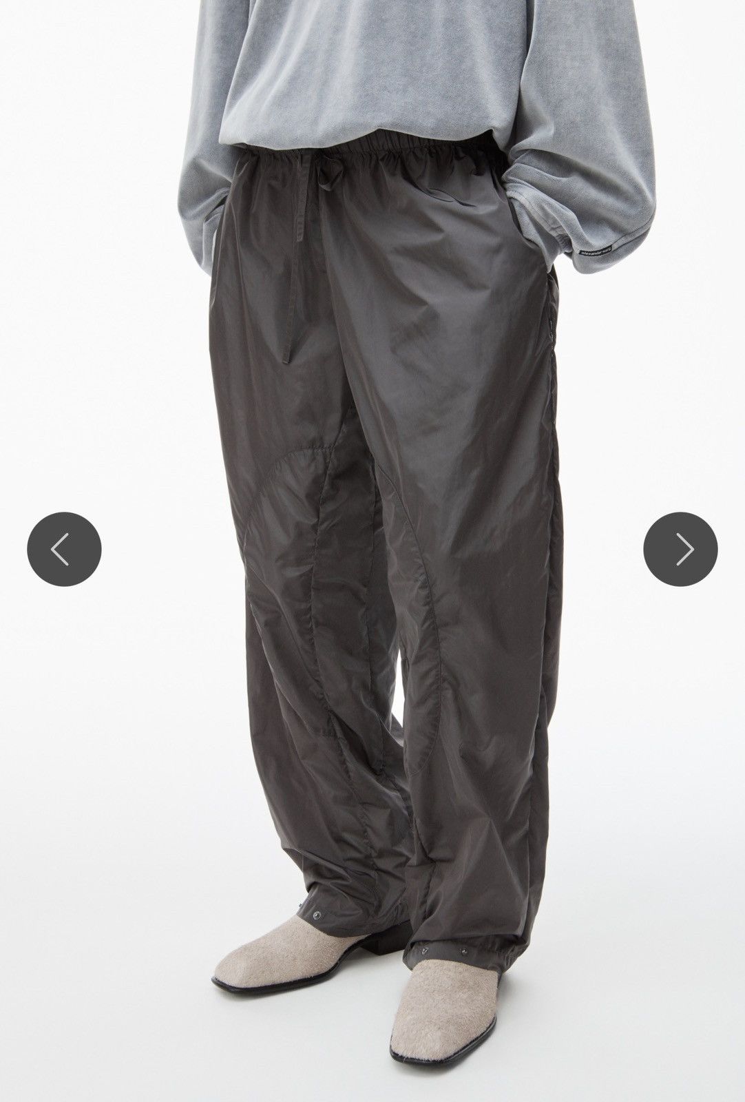 Alexander Wang Articulated Track Pant in Crisp Nylon Size US 30 / EU 46 - 1 Thumbnail