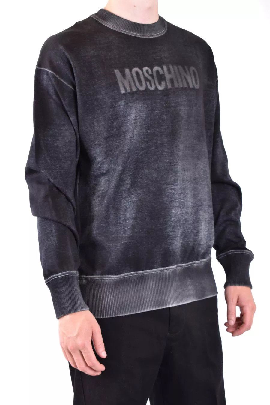 Moschino o1y0225 Logo Sweater in Charcoal Size US M / EU 48-50 / 2 - 3 Thumbnail