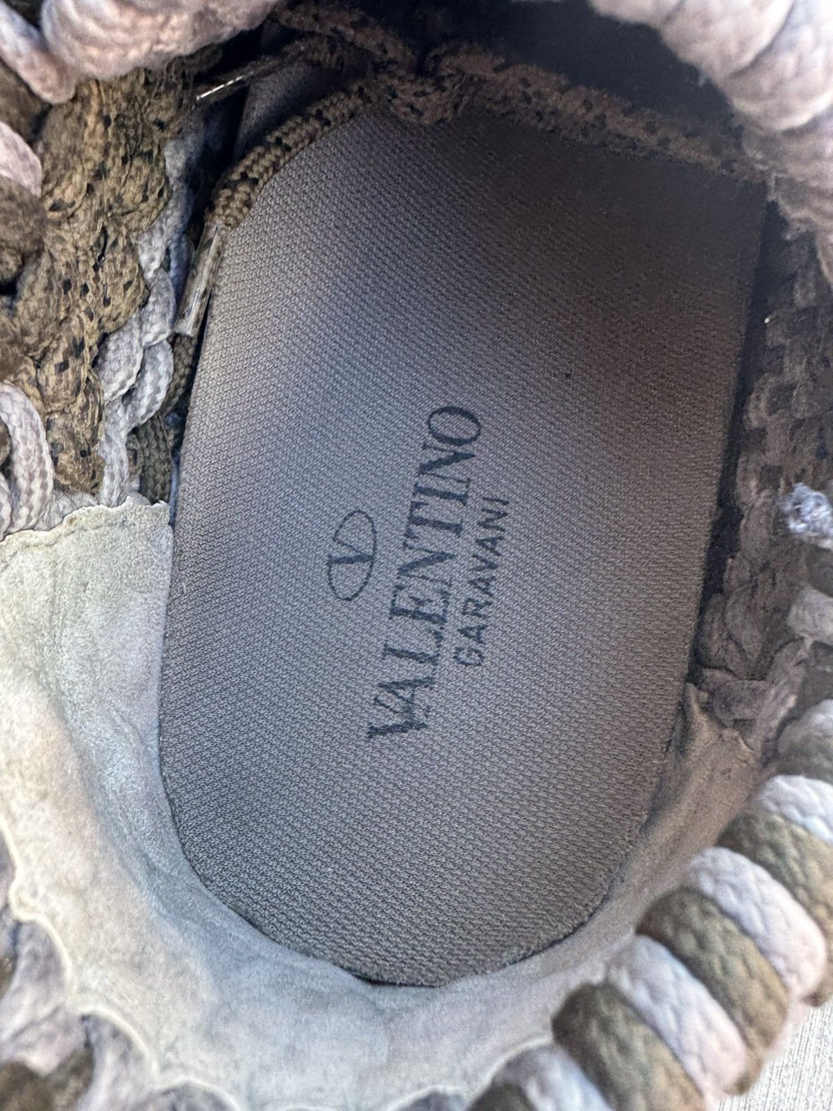Valentino Valentino Garavani Crochet Sneaker Brown Green US 11 EU 44 Size US 11 / EU 44 - 6 Thumbnail