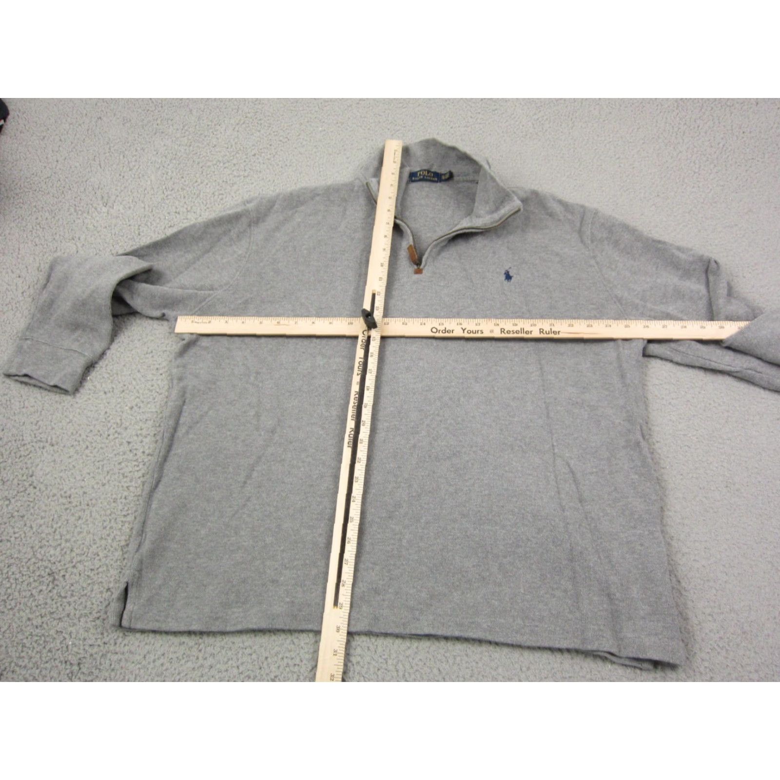 Polo Ralph Lauren Polo Ralph Lauren Sweatshirt Adult XL Gray 1/4 Zip Mock Neck 3/4 Zip Pullover Mens 90s Estate Rib Logo Zip Polo Ralph Lauren Sweatshirt Size US XL / EU 56 / 4 - 6 Thumbnail