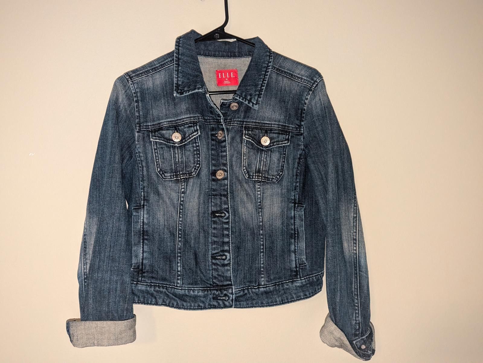 Ellesse Vintage Elle Women's Denim Jacket - Classic Blue Jean Medium Size M / US 6-8 / IT 42-44 - 2 Thumbnail