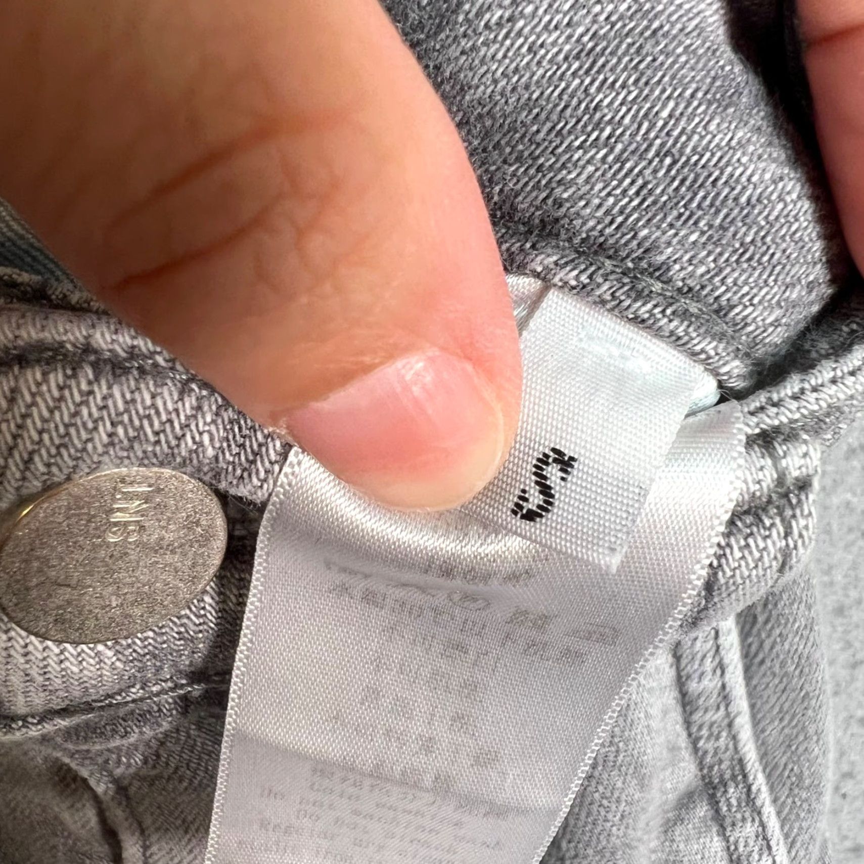 Denime By Sienna And Thomas Womens Jeans Skinny Gray High-Waisted S Small Denimrise 23 Inseam 32 In Cotton Blend Size 28" / US 6 / IT 42 - 4 Thumbnail