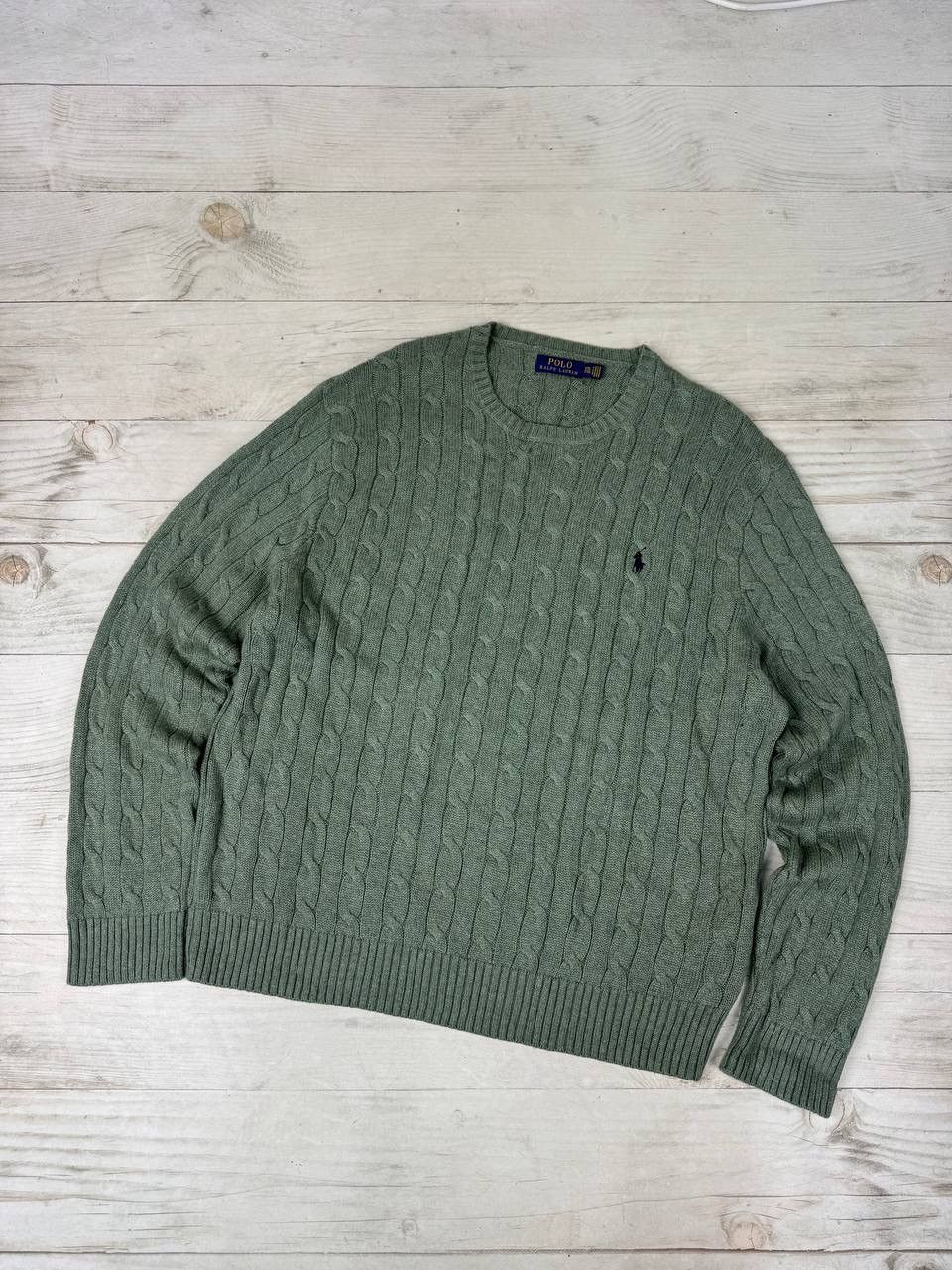 Polo Ralph Lauren Vintage Polo Ralph Lauren Cable Knit Sweater Size US XXL / EU 58 / 5 - 1 Thumbnail