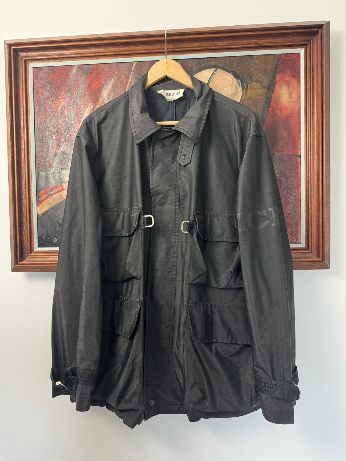 Iceberg Vintage 90s ICEBERG Techwear Waxed Cargo Jacket Tactical Size US M / EU 48-50 / 2 - 1 Thumbnail
