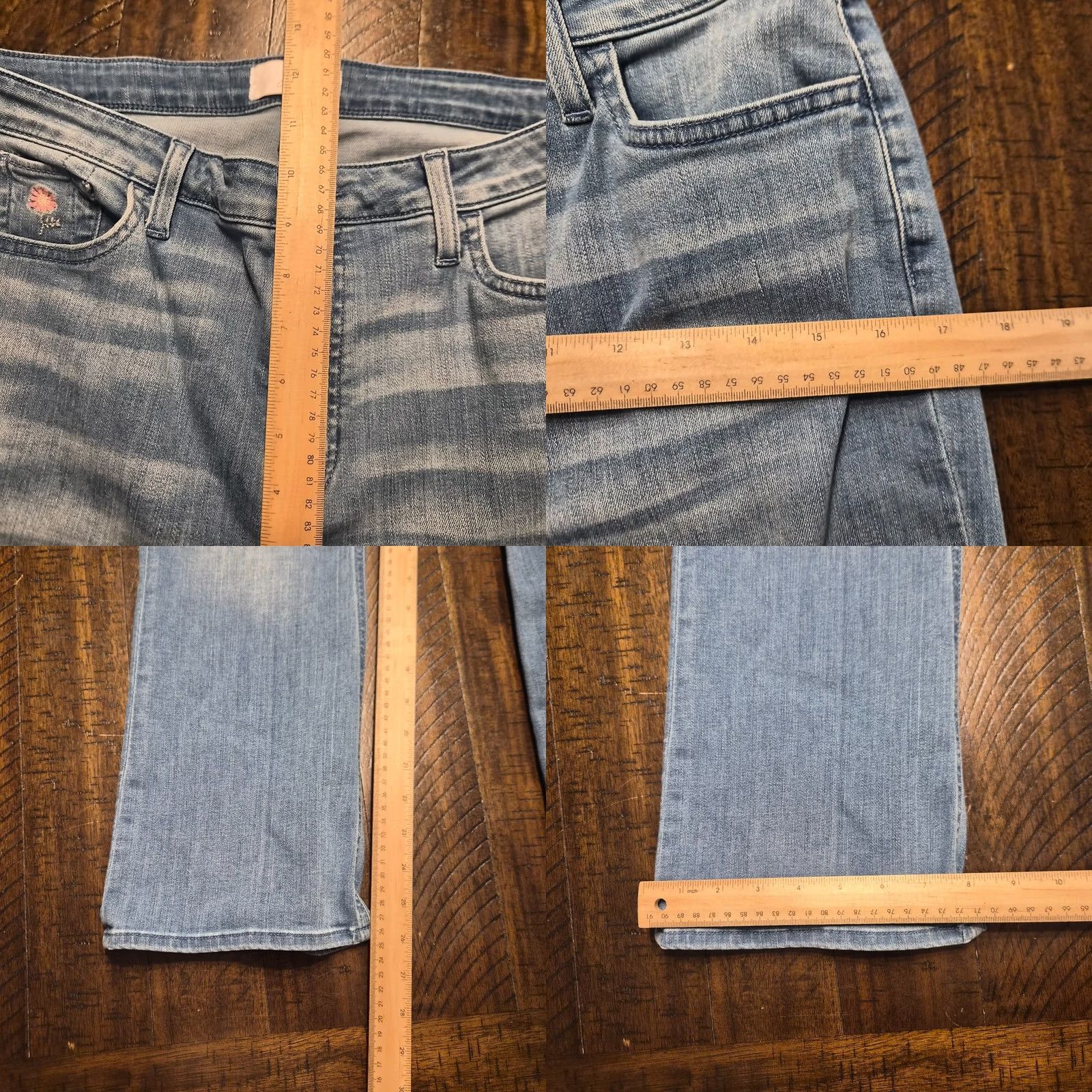 7 For All Mankind 7 For All Mankind Womens Jeans Size 10 30 Crop Kick Flare Stretch Blue G217 Size 32" / US 10 / IT 46 - 9 Thumbnail