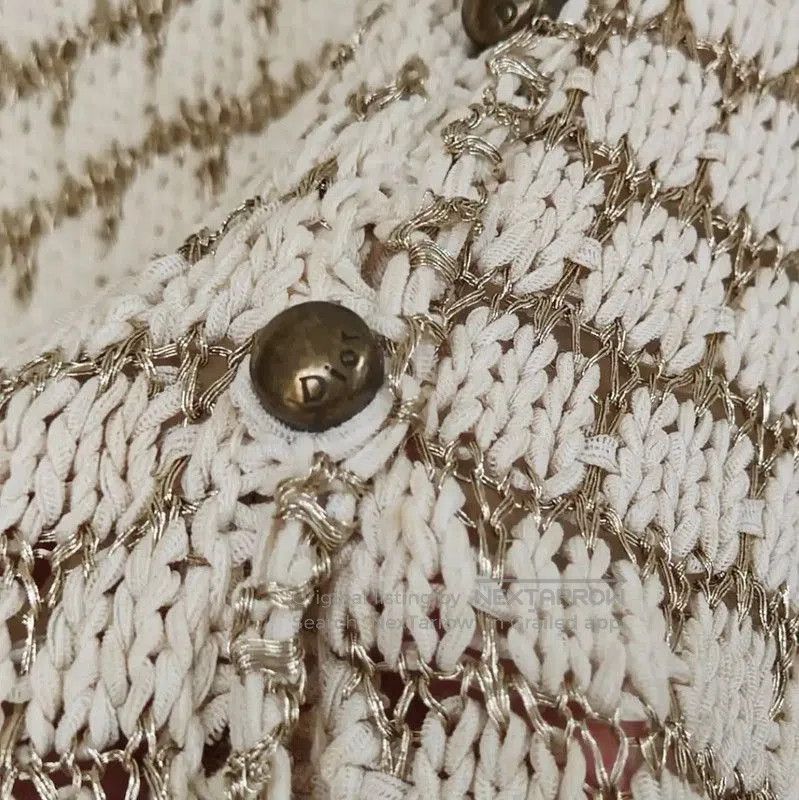 Dior Dior Gold Knit Long Sleeve Cardigan for Women . Size M / US 6-8 / IT 42-44 - 4 Thumbnail