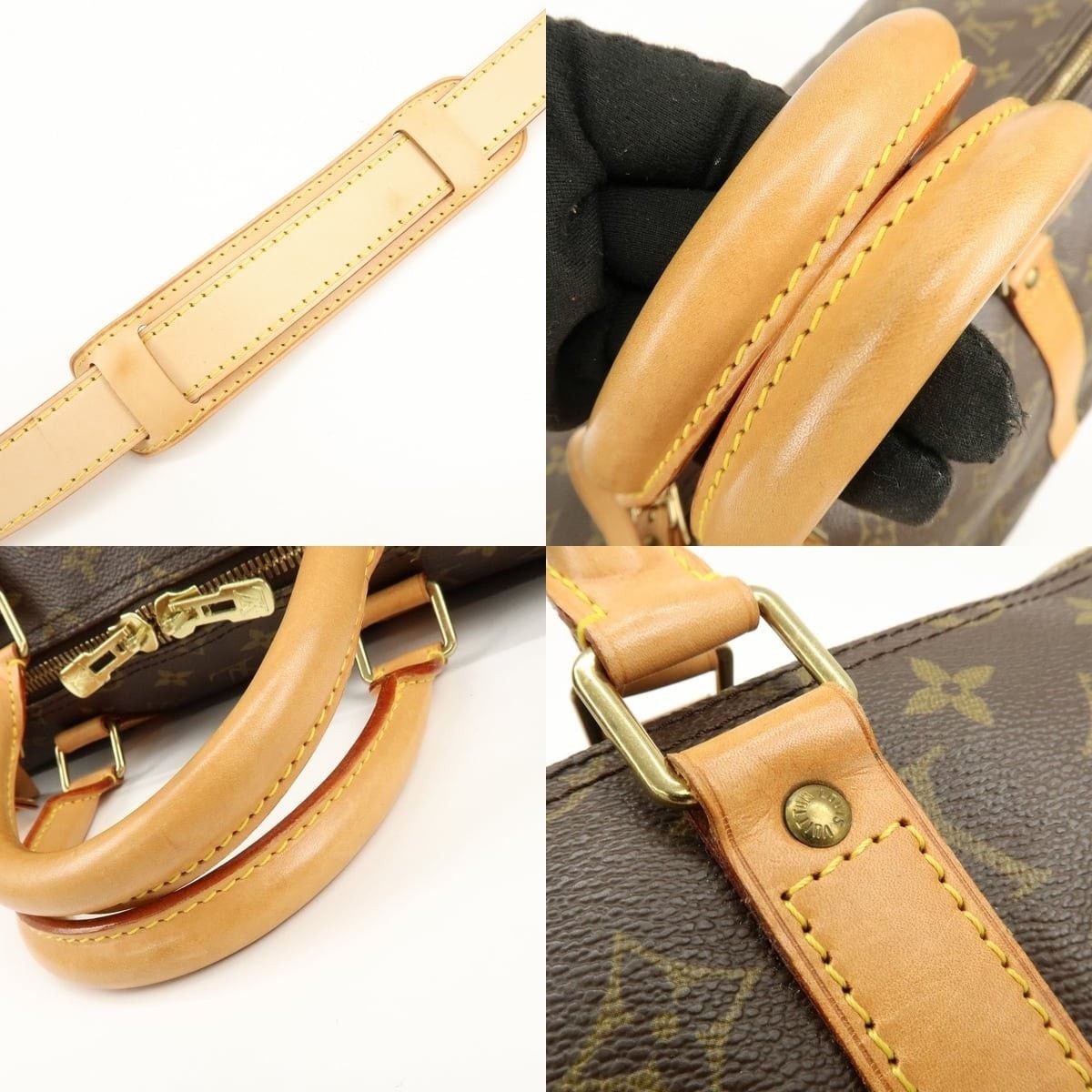 Louis Vuitton Louis Vuitton Monogram Keepall Bandouliere 55 Duffle Bag Size ONE SIZE - 4 Thumbnail