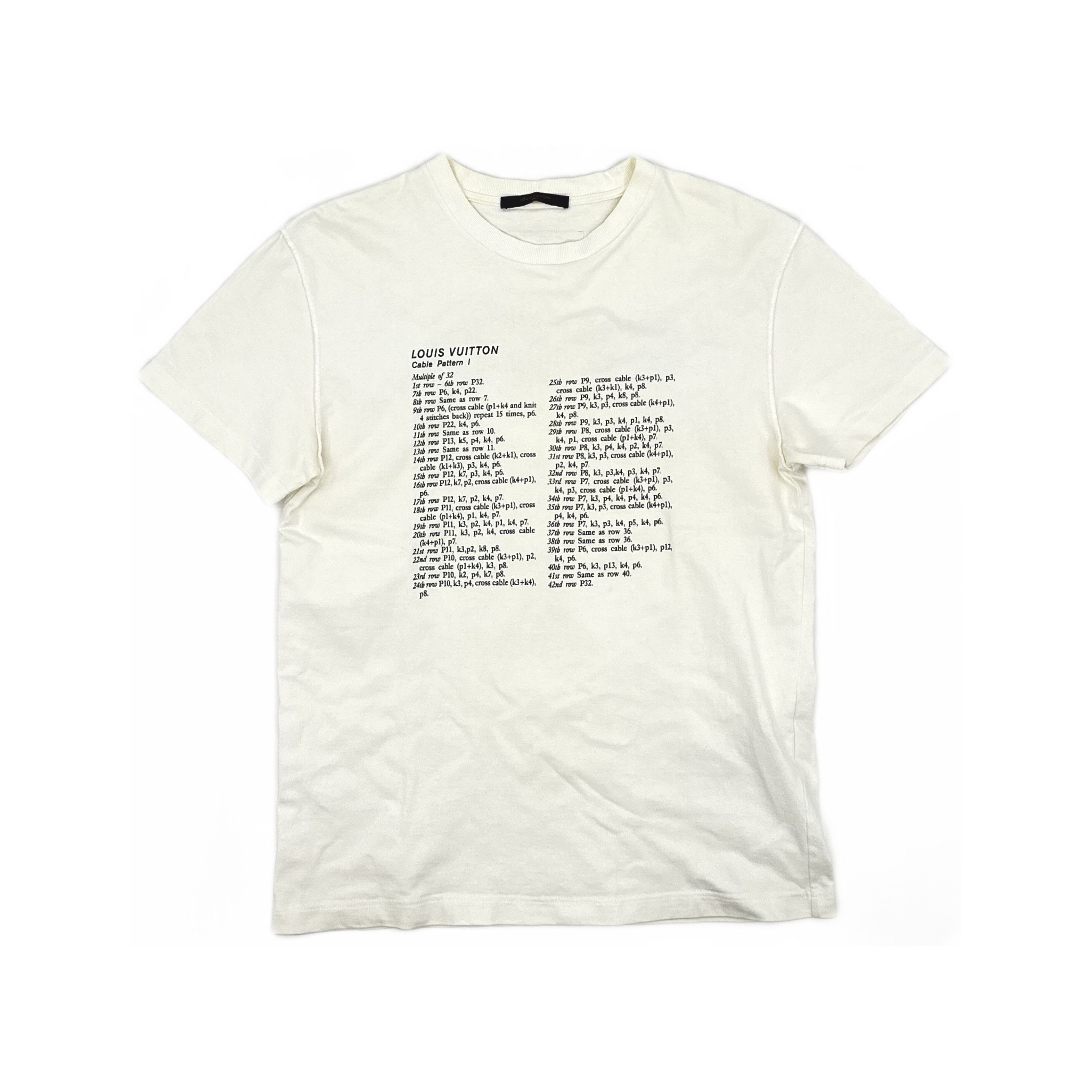 Louis Vuitton Louis Vuitton Cable Pattern Graphic T-Shirt S Size US S / EU 44-46 / 1 - 1 Thumbnail