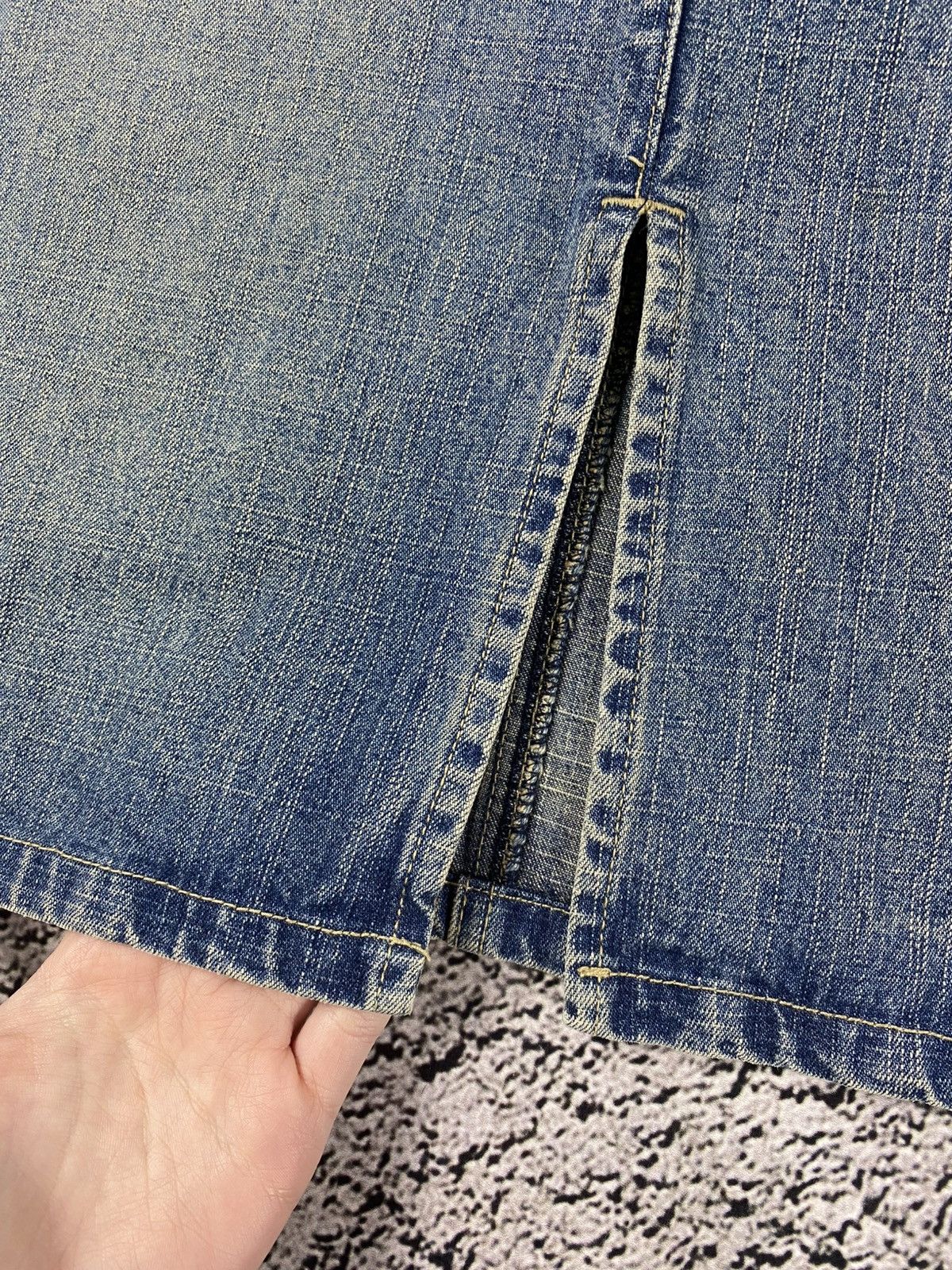 Joie de Vivre Vintage 90s Joie de Vivre denim midi skirts retro streetwear Size 34" / US 12 / IT 48 - 2 Thumbnail