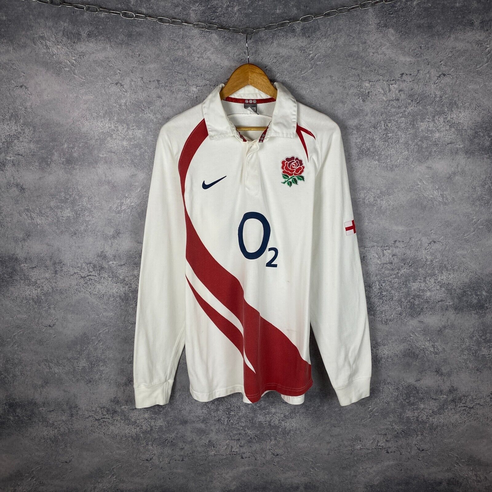 Nike Nike Vintage England Rugby Shirt Men's Size XL White ` Size US XL / EU 56 / 4 - 1 Thumbnail