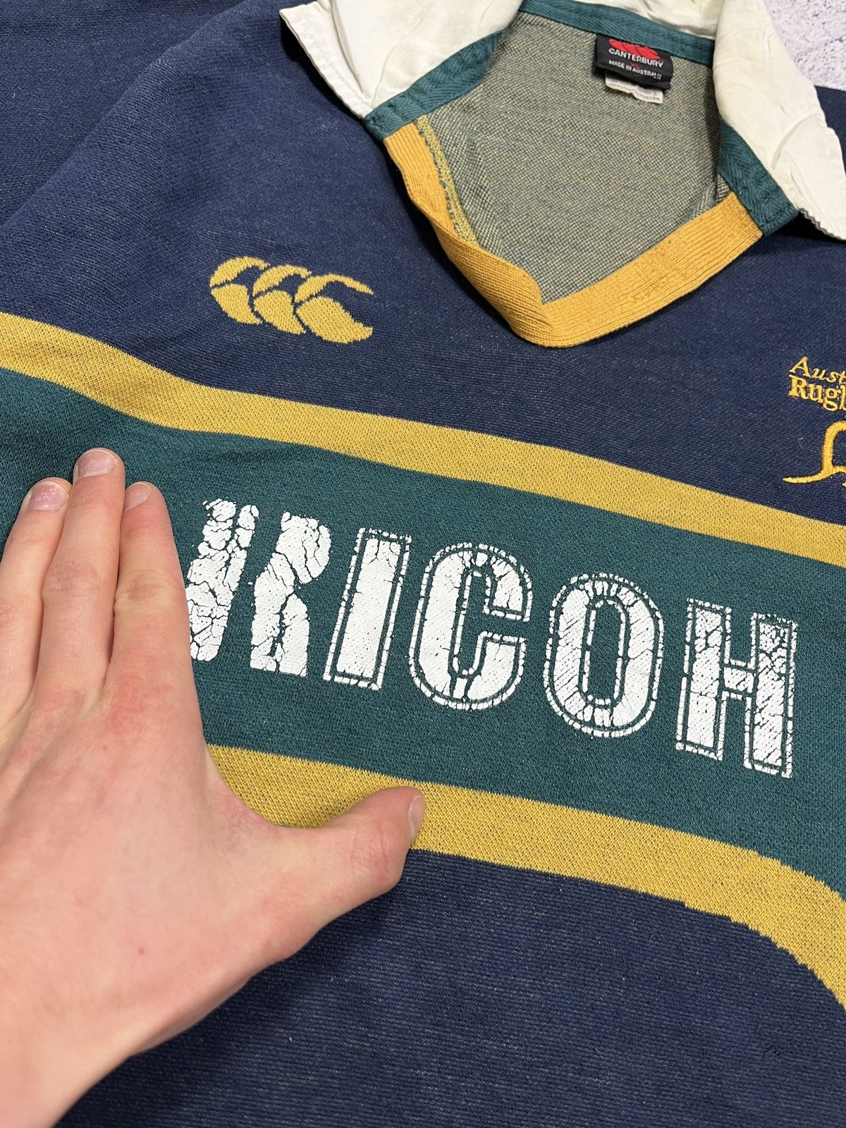 Canterbury of New Zealand Vtg 90’s Canterbury Australian Rugby Wallabies Sevens Jersey Size US XL / EU 56 / 4 - 8 Thumbnail