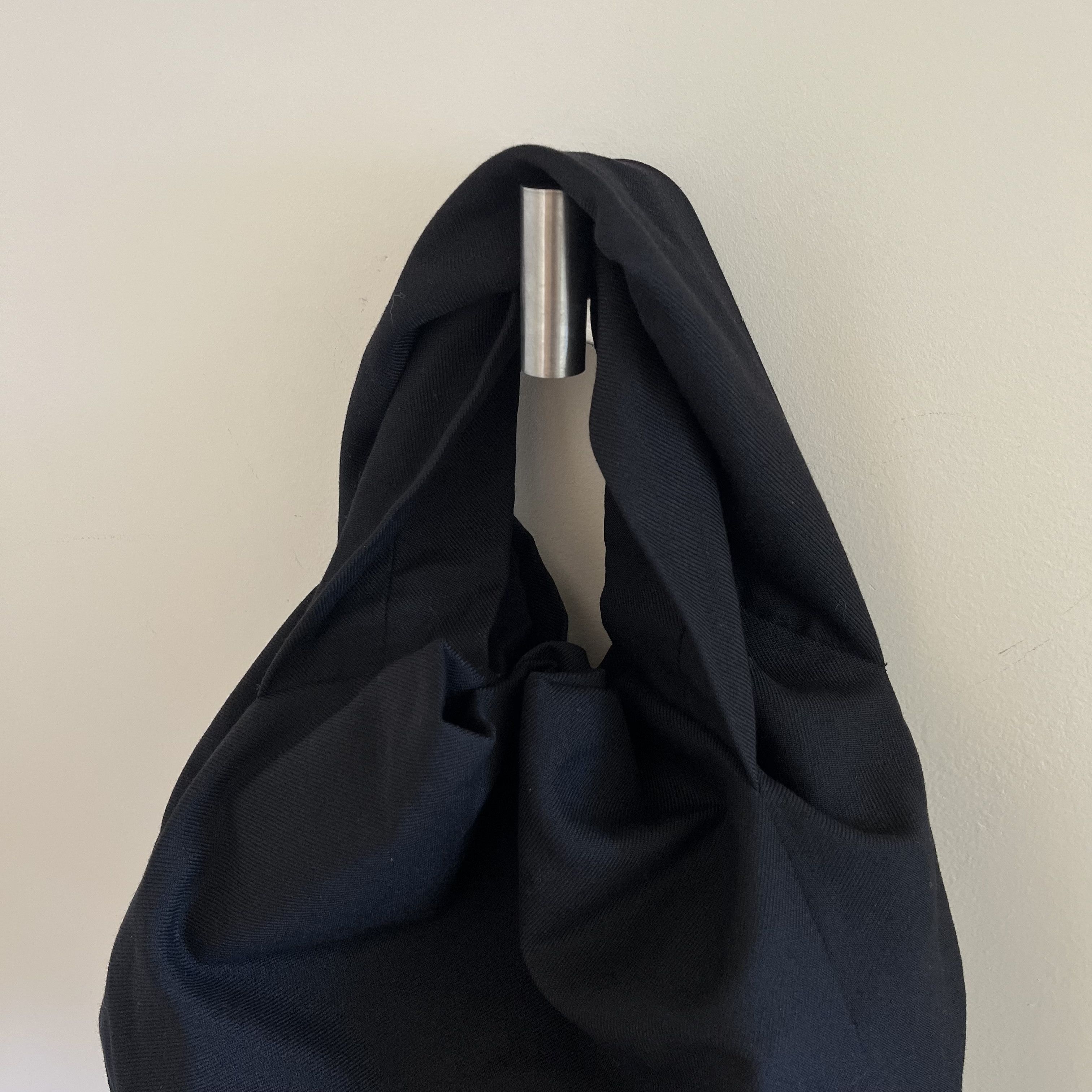 Yohji Yamamoto Yohji Yamamoto FEMME Wool Flat Handle Tote Bag Black Size ONE SIZE - 3 Thumbnail