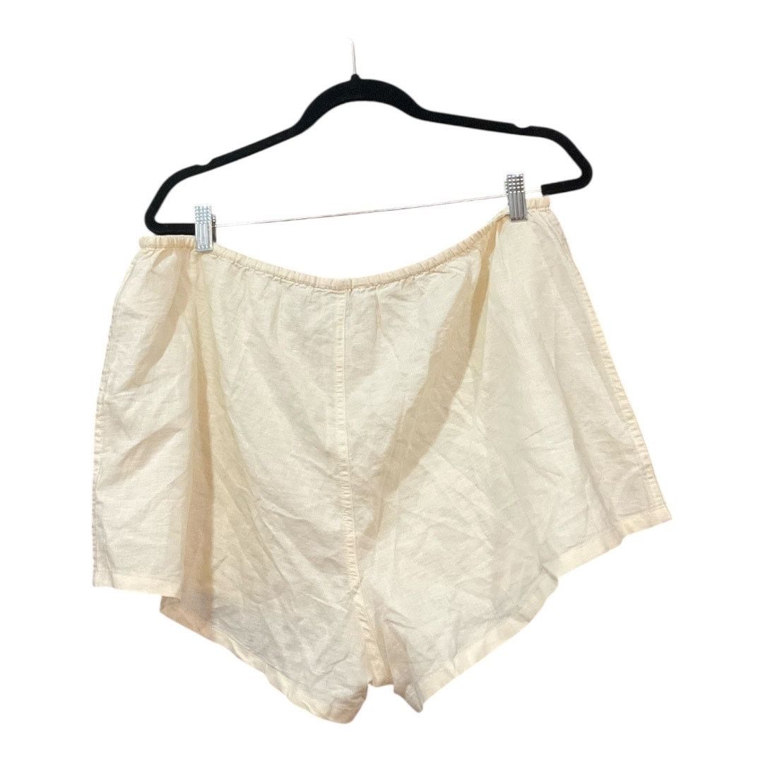 J.Crew J. Crew Pajama Shorts Women XL Yellow Linen Cotton NWOT Size 40" / US 18 - 3 Thumbnail