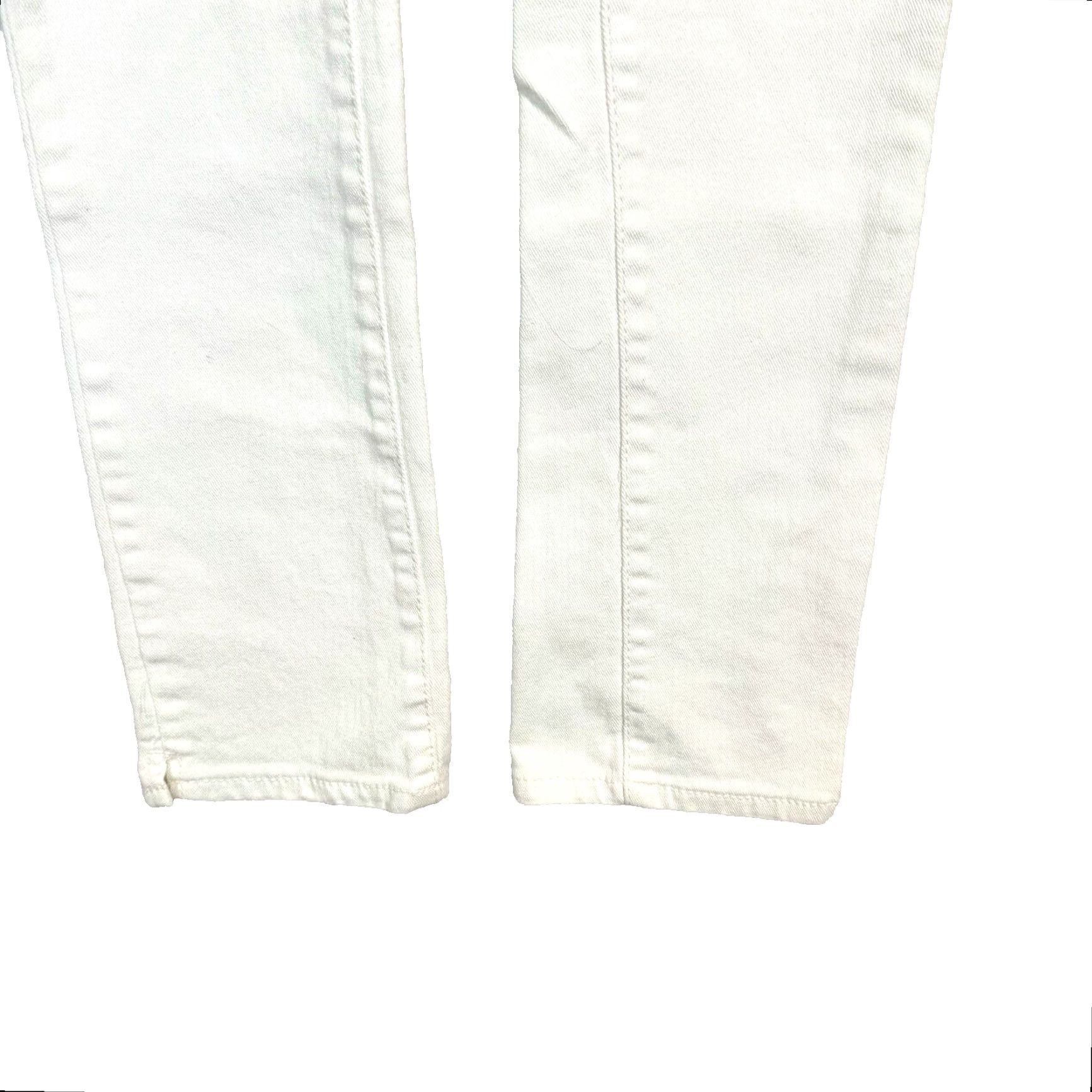 Vintage Amethyst Women's Size 5 White Denim Stretch Low Rise Skinny Jeans 5-Pocket Design Jeans Size 27" / US 4 / IT 40 - 3 Thumbnail