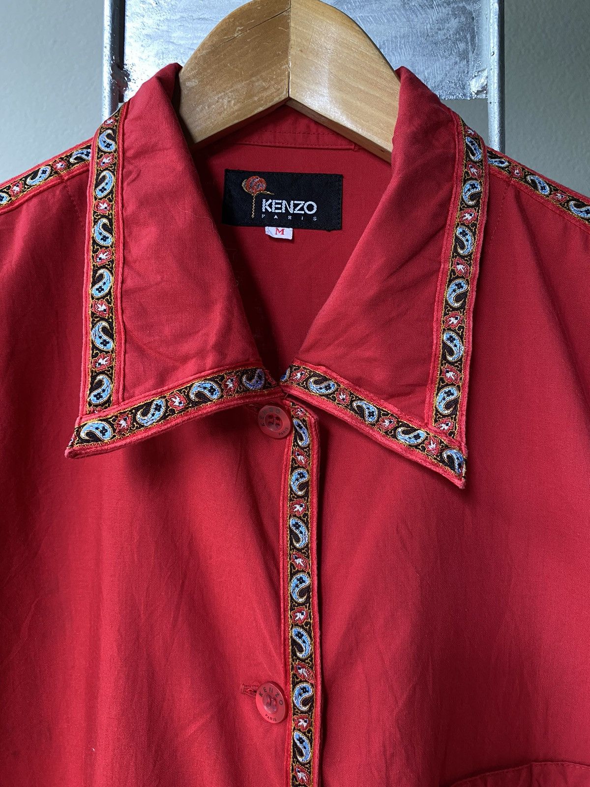 Kenzo KENZO Red Long-Sleeve Shirt Size M / US 6-8 / IT 42-44 - 9 Thumbnail