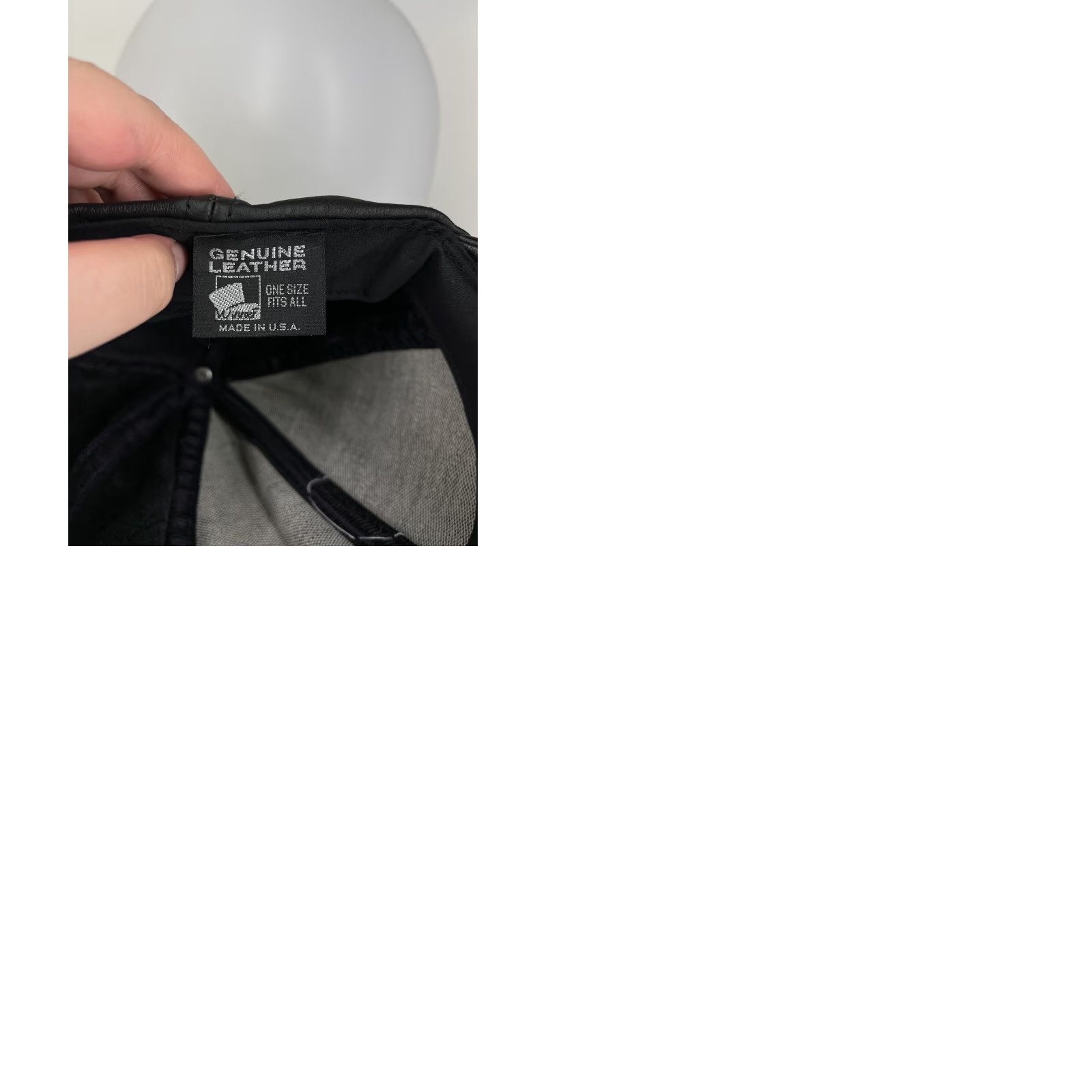Vintage VINTAGE Winner Hat Cap Strap Back Adult One Size Black Leather 70s Made USA Size ONE SIZE - 9 Thumbnail