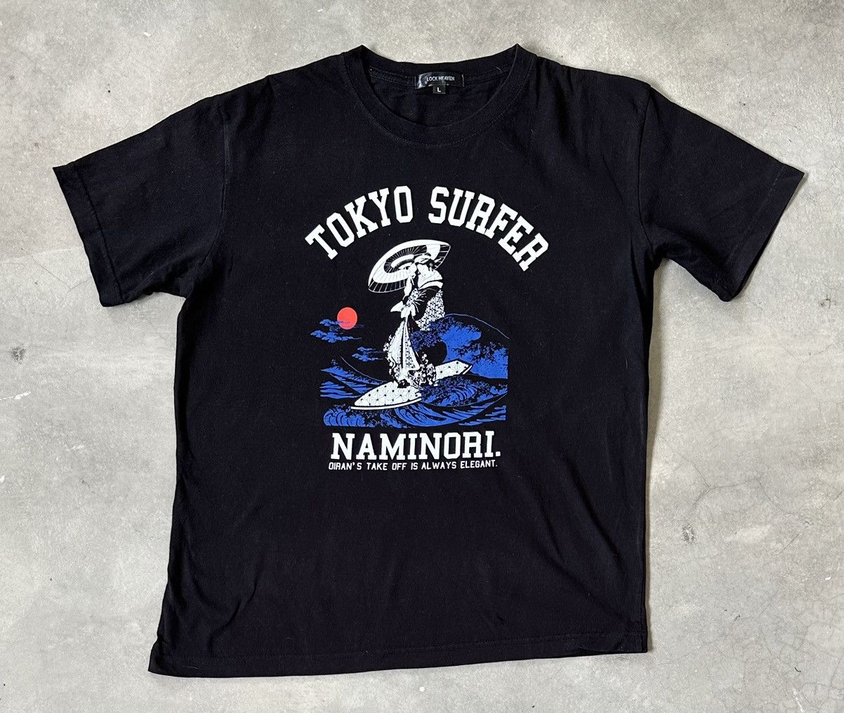 Vintage LOCK HEAVEN TOKYO SURFER NAMINORI TEE Size US M / EU 48-50 / 2 - 1 Thumbnail