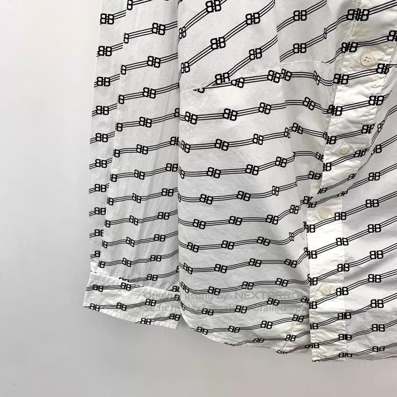 Other Balenciaga White Logo Stripe Bullet Screen Printed Cotton Size XXS / US 00 / IT 34 - 4 Thumbnail